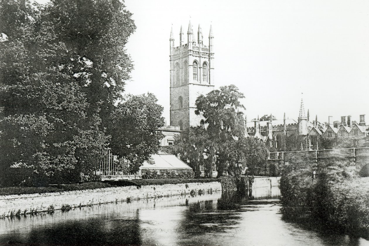 Magdalen College fra Cherwell af English Photographer