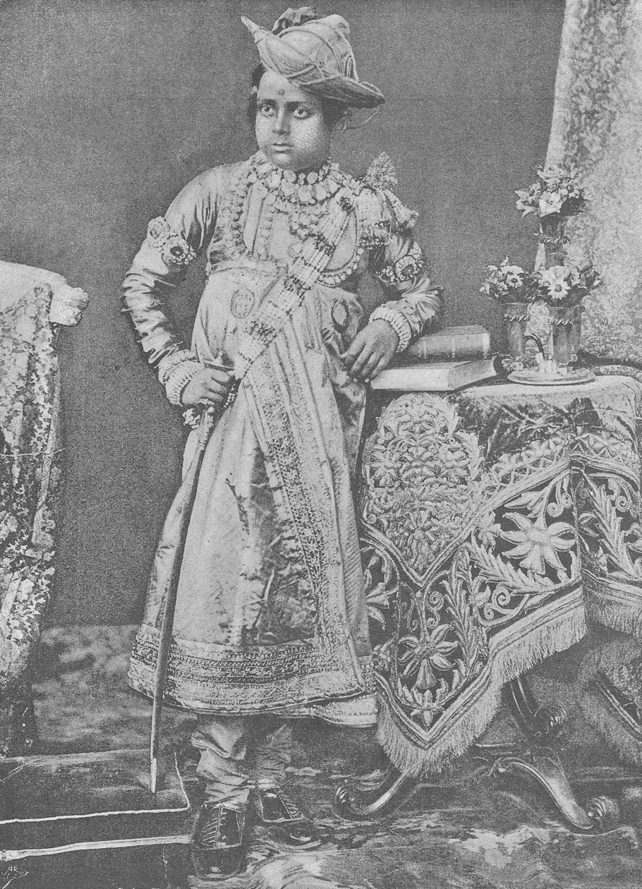 Maharaja Madho Rao Scindia fra Gwalior af English Photographer
