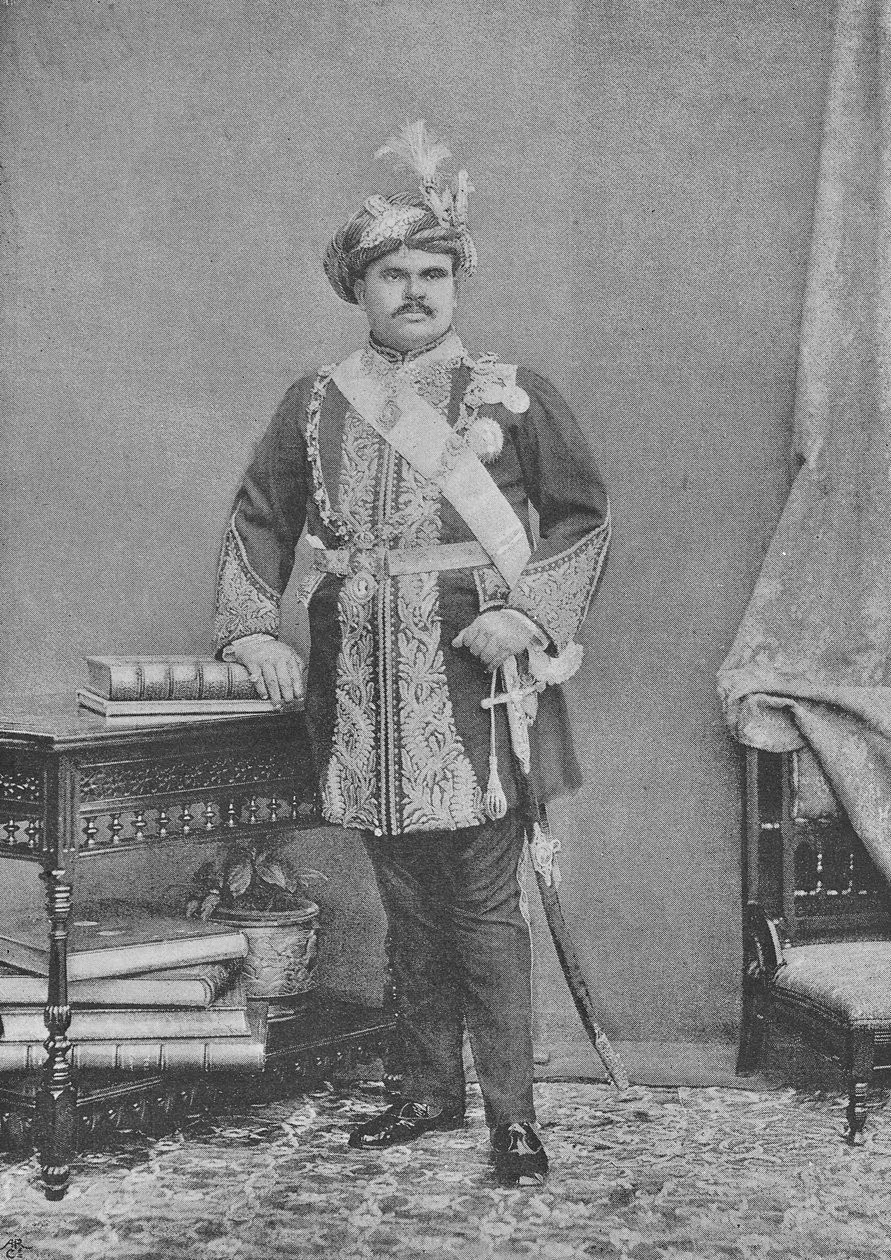 Maharaja Takhatsinhji fra Bhavnagar af English Photographer
