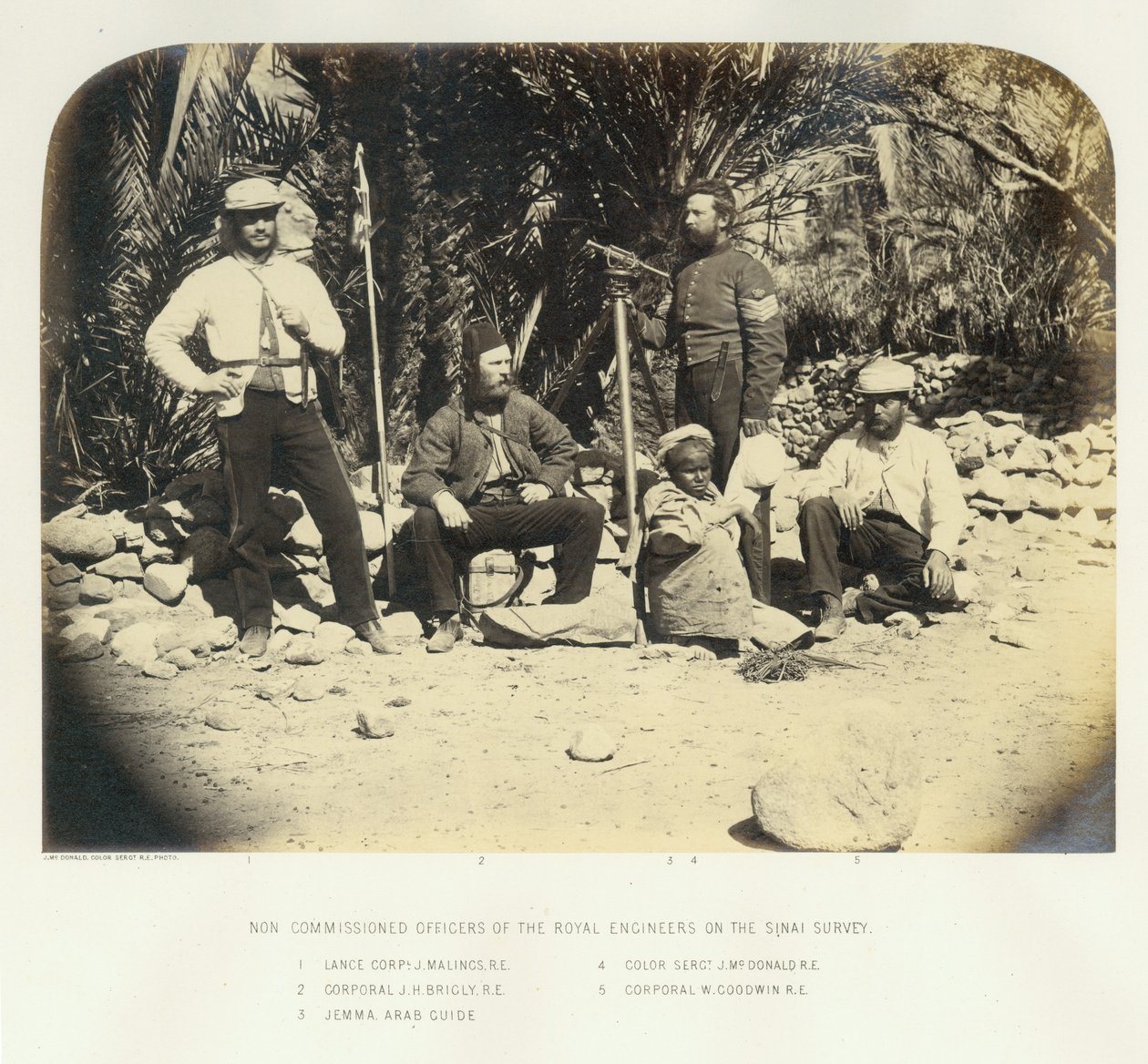 Medlemmer af Sinai-undersøgelsesekspeditionen, 1868 af English Photographer
