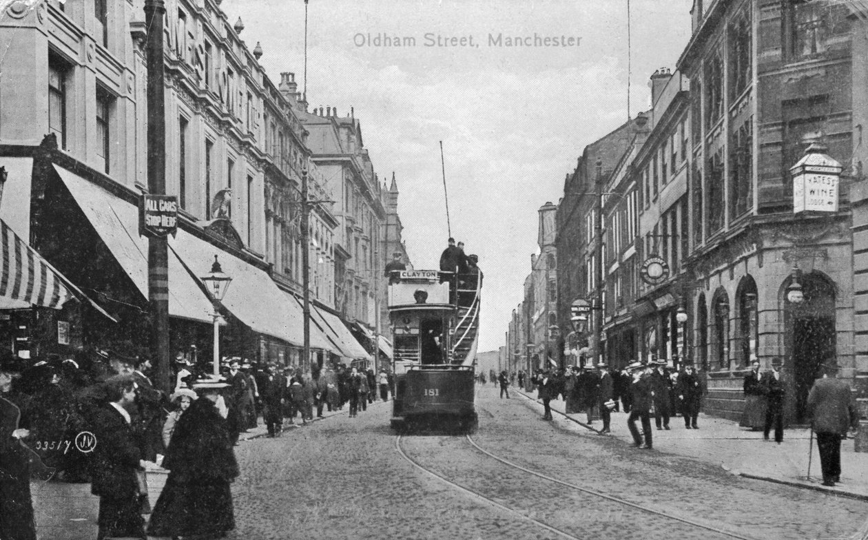 Oldham Street, Manchester, ca. 1910 af English Photographer