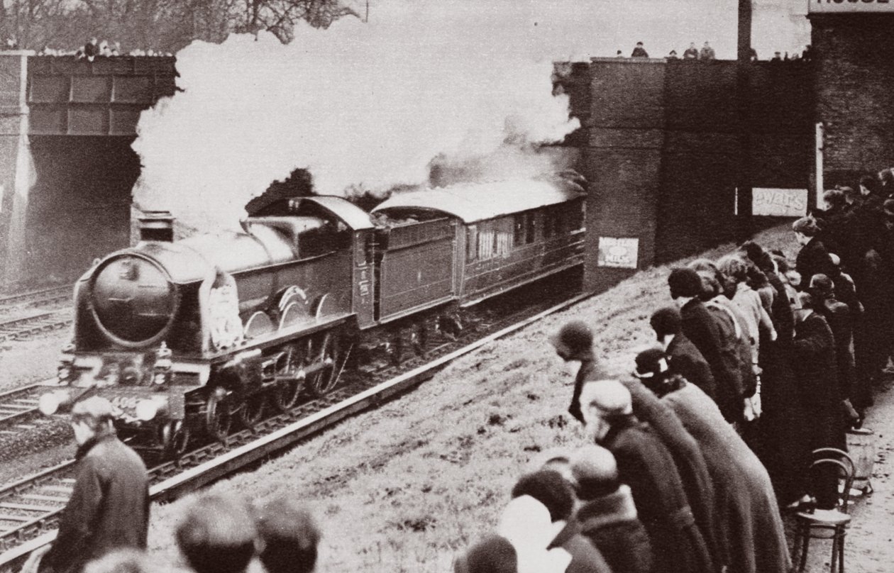 På vej til Windsor, George Vs krop på vej til sit sidste hvilested i Windsor, 1936 af English Photographer