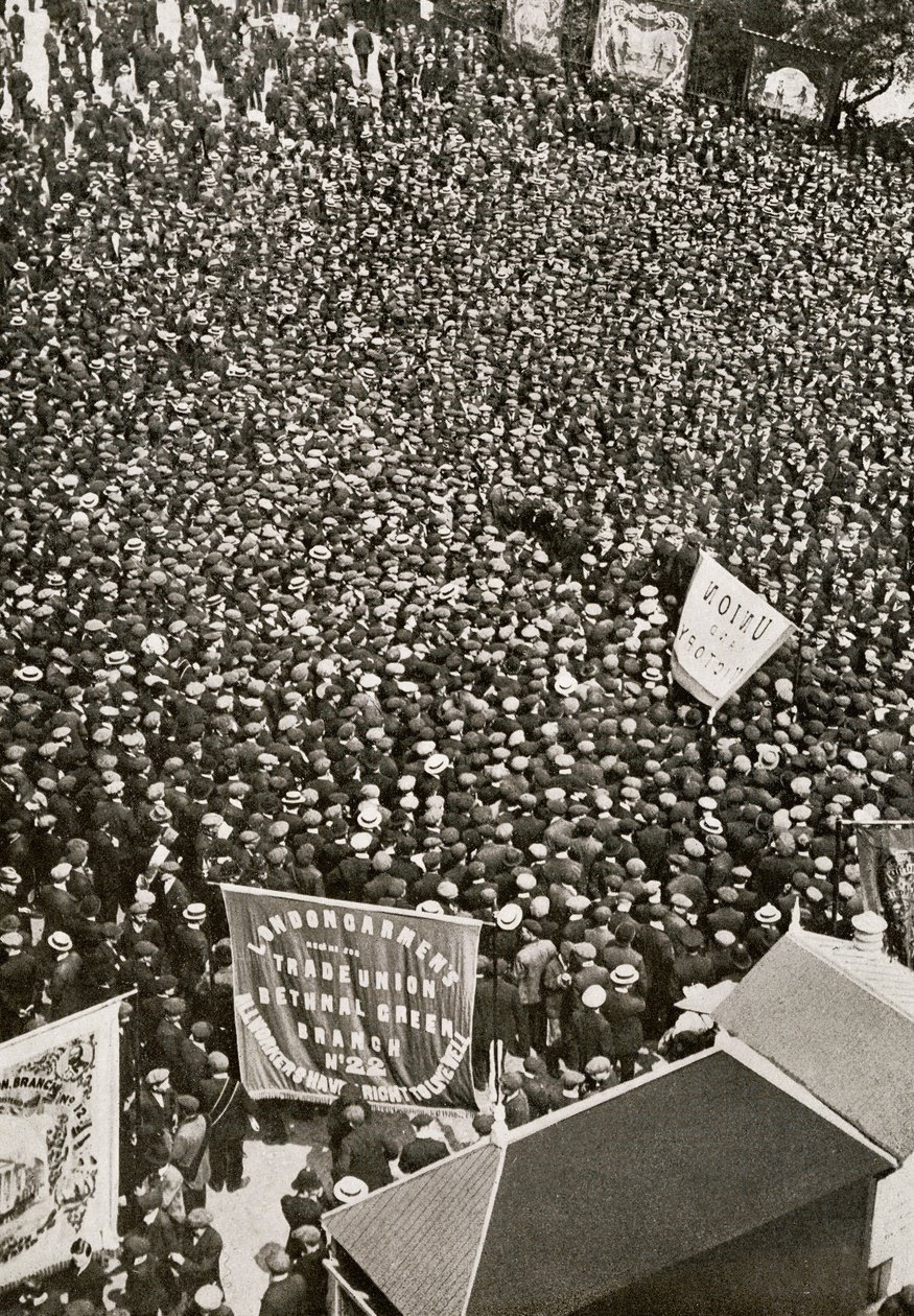 Open air demonstration under transportstrejken, 1912, fra 