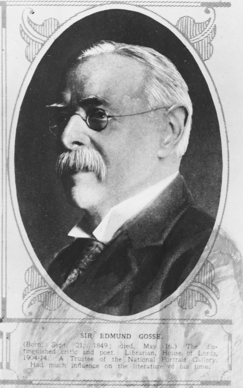 Portræt af Edmund William Gosse af English Photographer