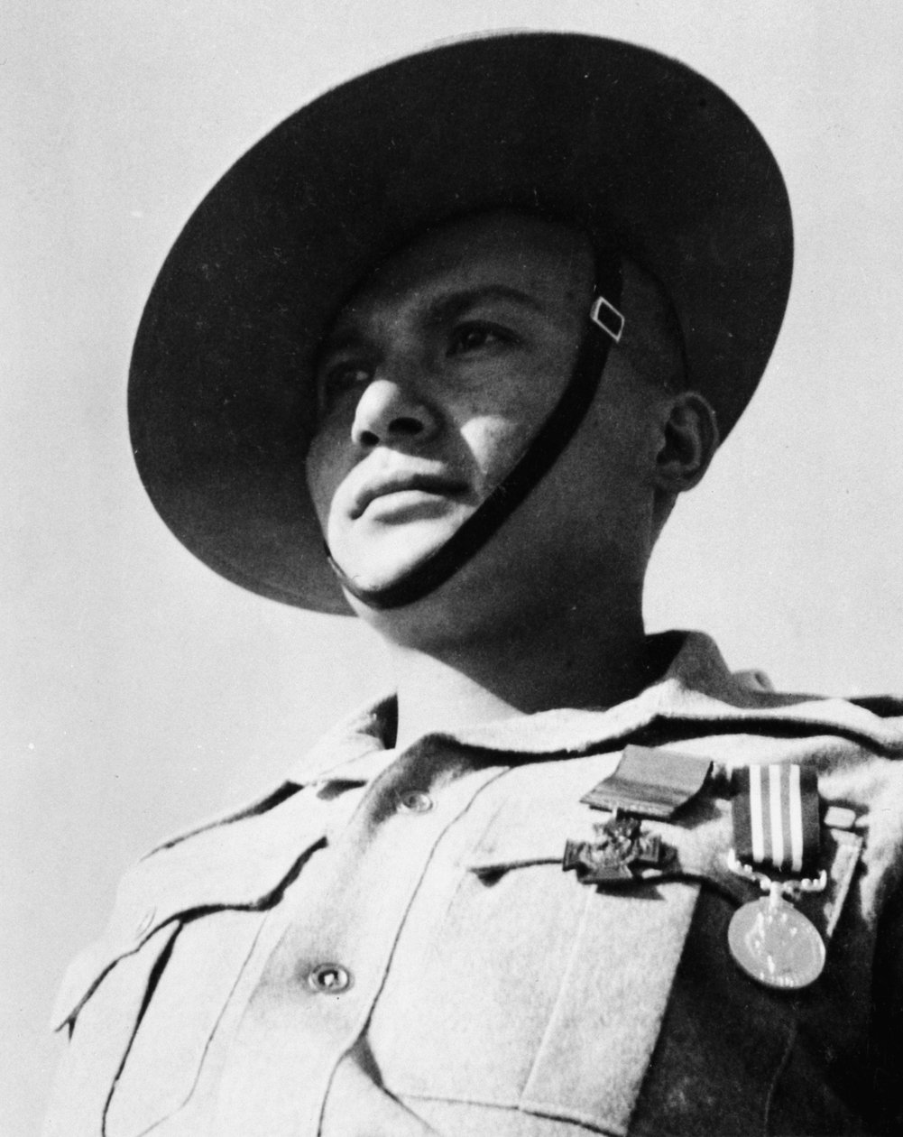 Portræt af Rifleman Ganju Lama VC MM, 1. bataljon, 7. hertug af Edinburghs egne Gurkha-rifler af English Photographer