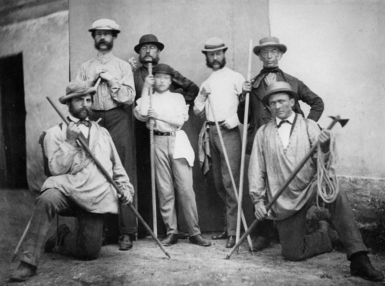 Prins Arthurs ekspedition til Mont Blanc, ca. 1865 af English Photographer
