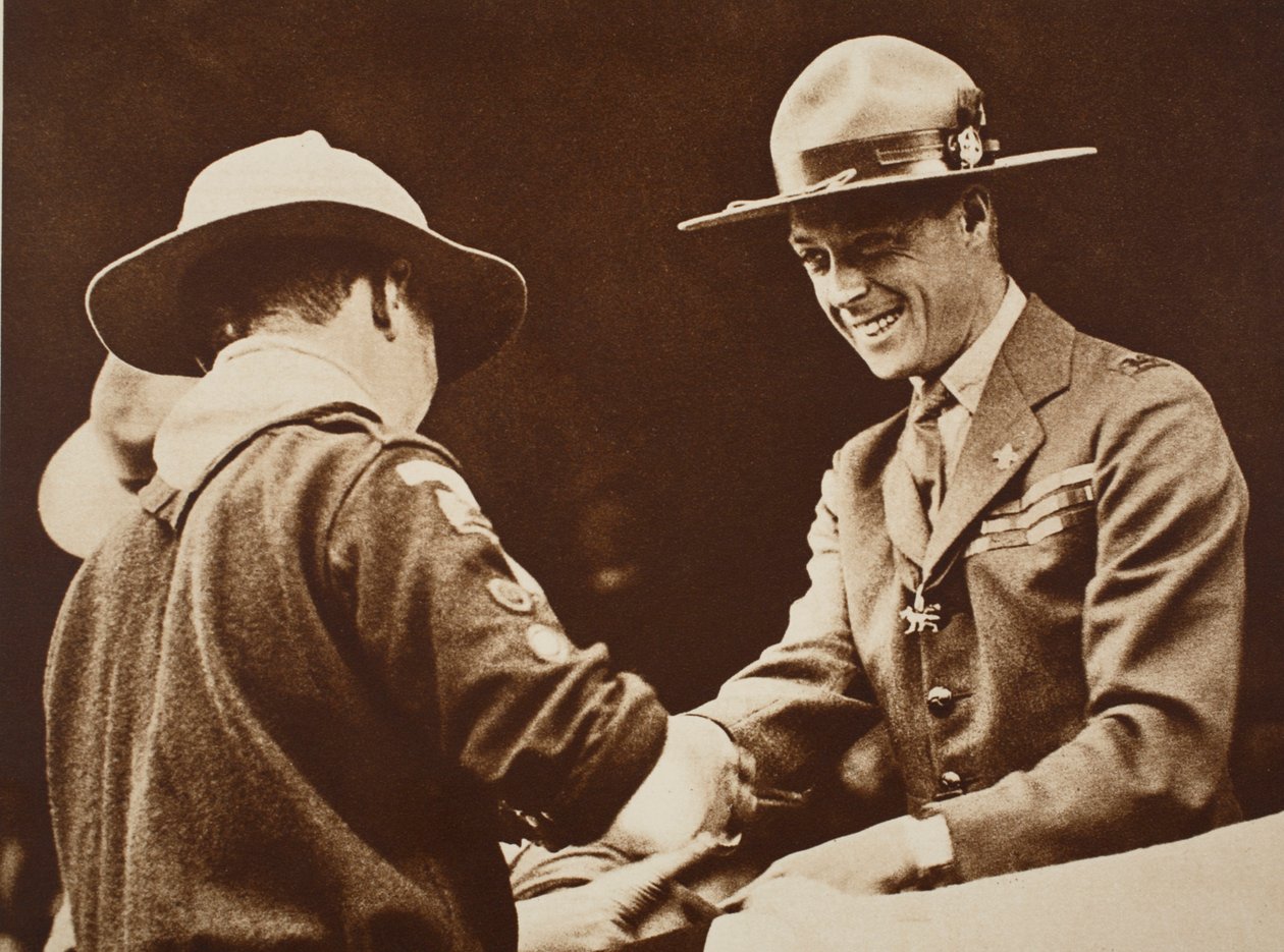Prins Edward med Chief Scout of Wales, 1926 af English Photographer