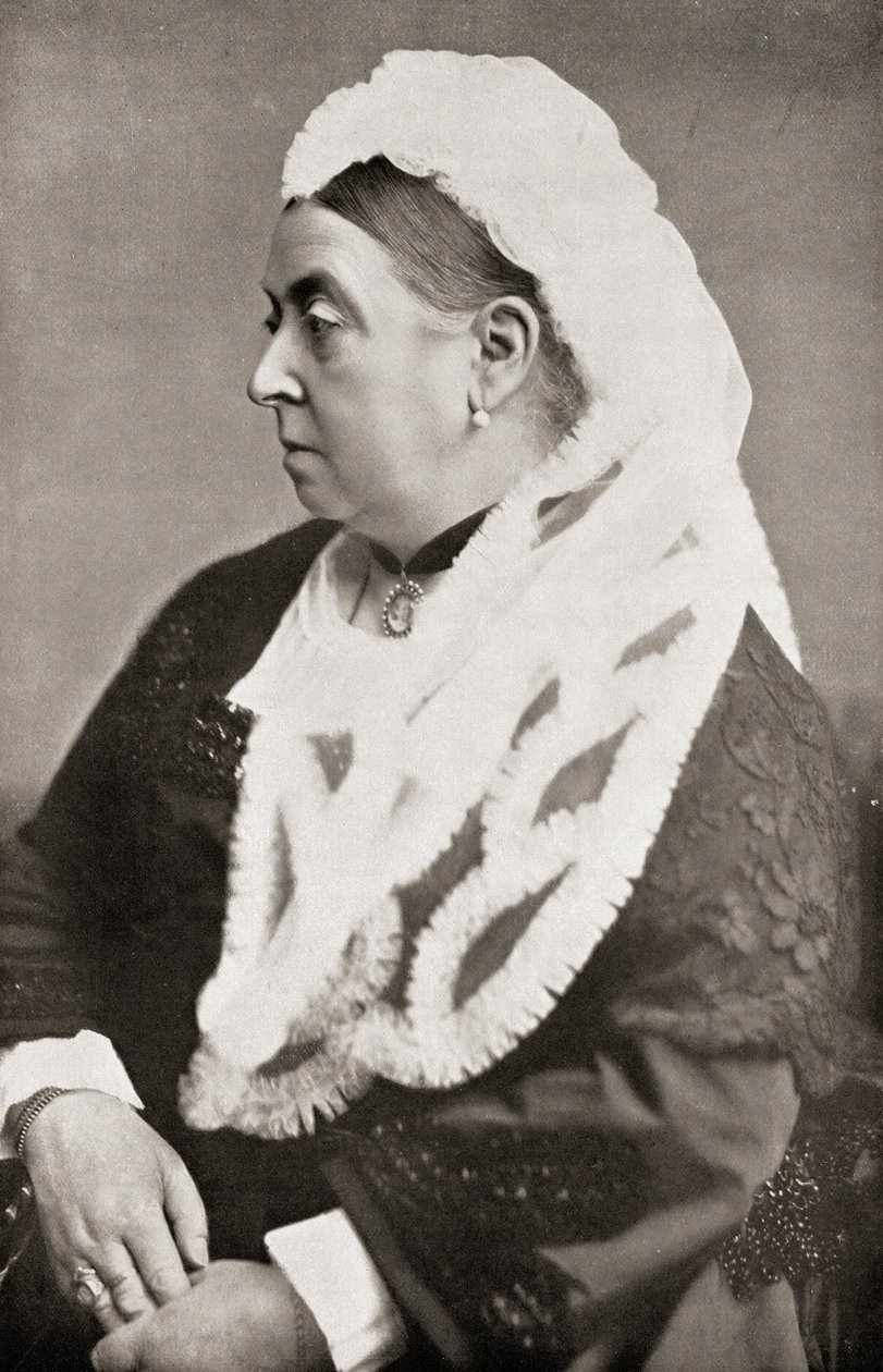 Dronning Victoria (1819-1901) i en alder af seksogtres, ca. 1885 af English Photographer