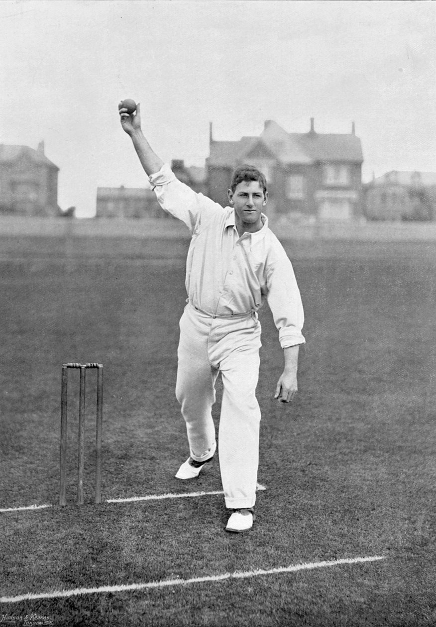 Sammy Woods, fra Famous Cricketers and Cricket Grounds, udgivet af Hudson og Kearns, 1895 af English Photographer