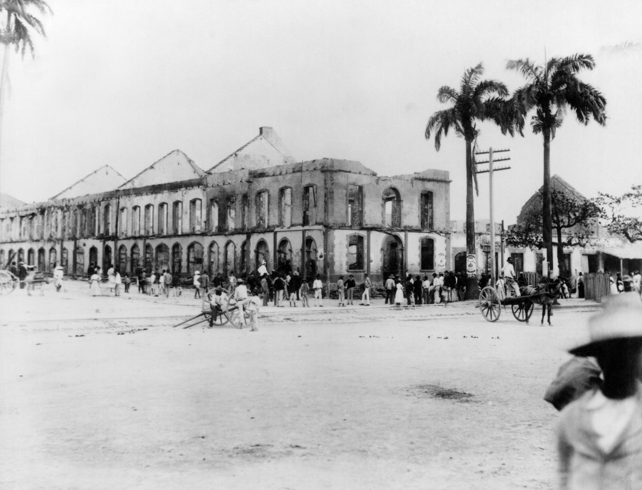 Scene ved Port of Spain, Trinidad, 1891 af English Photographer