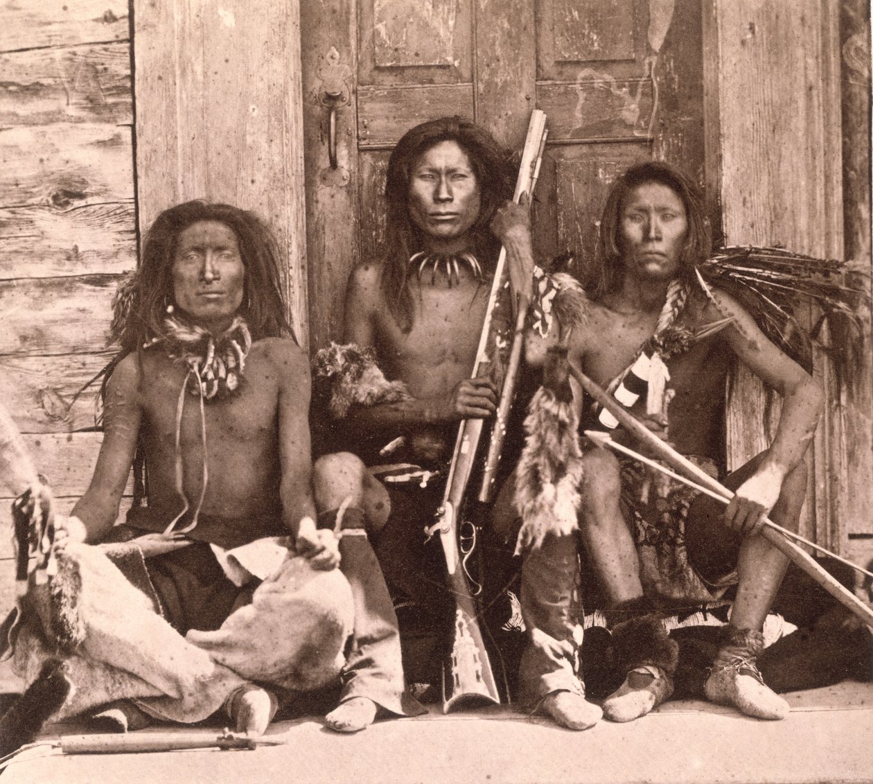 Spokane-indianere, 1861 af English Photographer