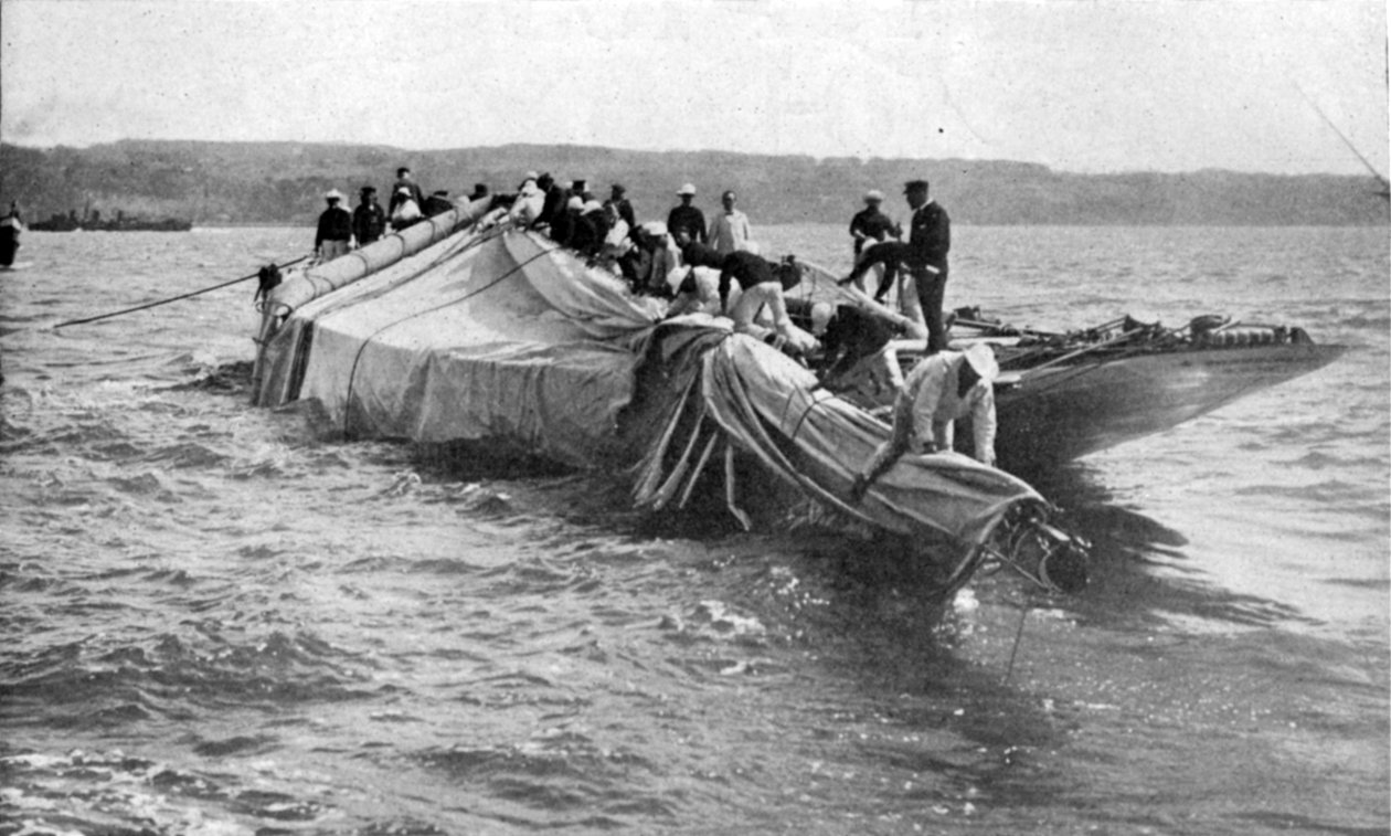 The Accident to Shamrock II, illustration fra The King, 1. juni 1901 af English Photographer