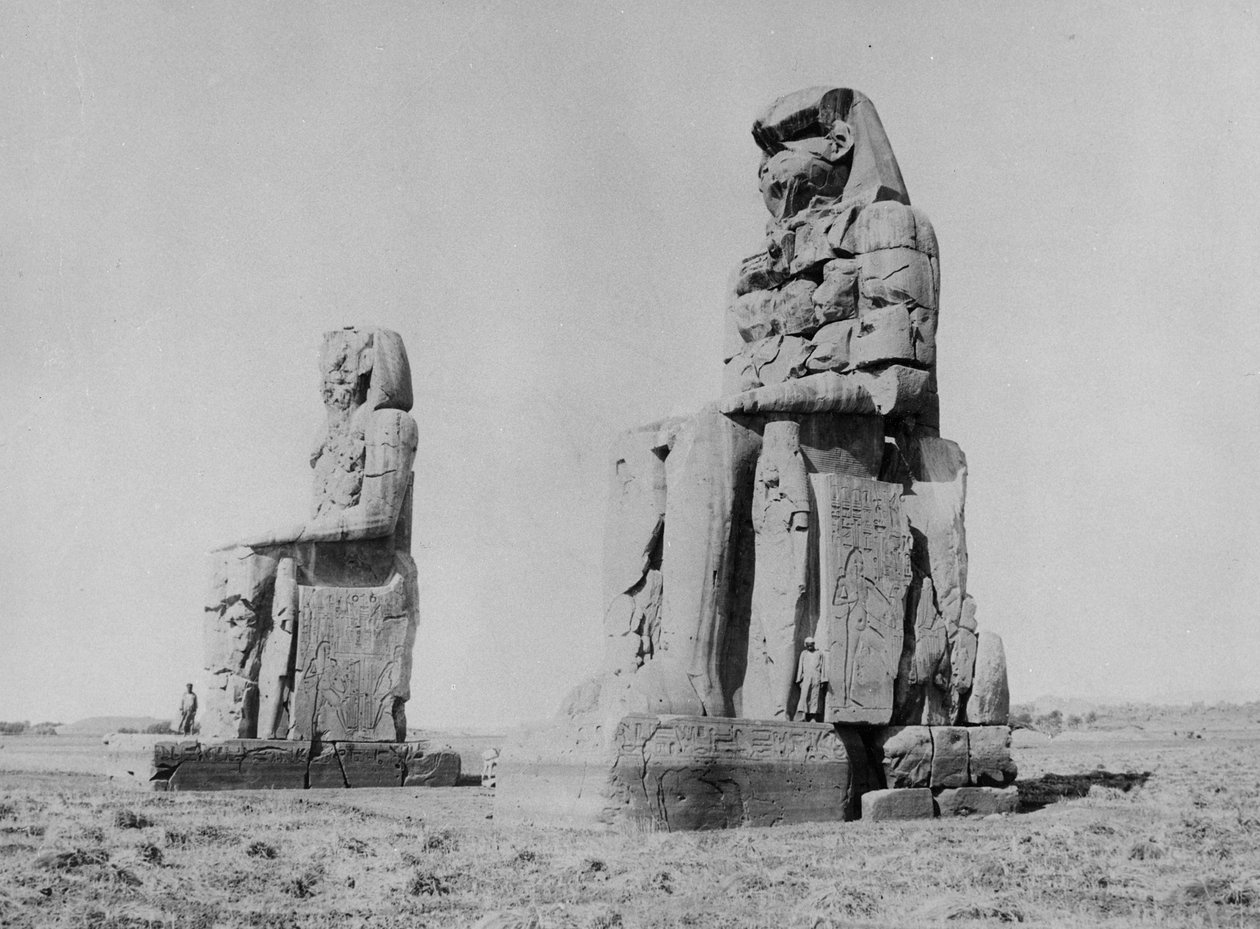 Kolosserne af Amenophis III og Kolossen af Memnon af English Photographer