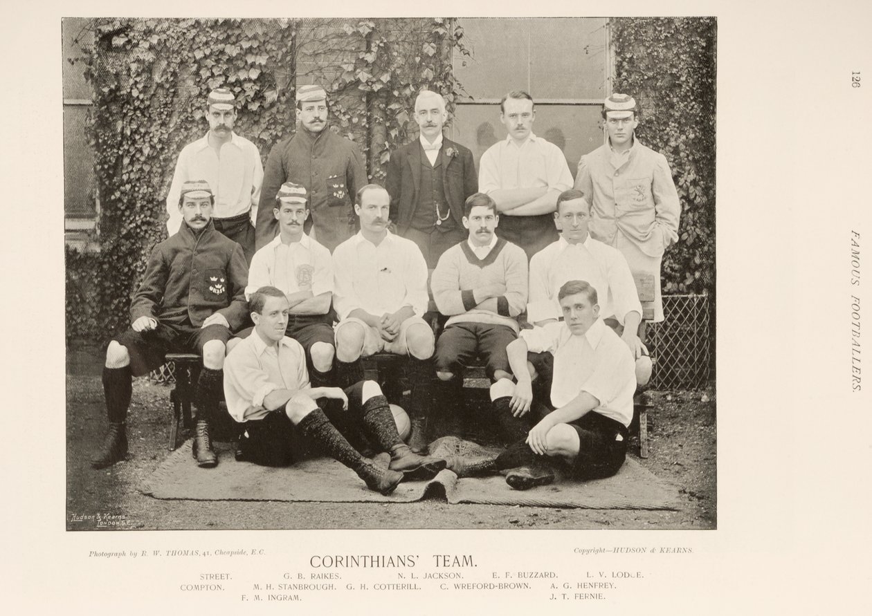 Corinthians fodboldhold, fra berømte fodboldspillere, 1895 af English Photographer