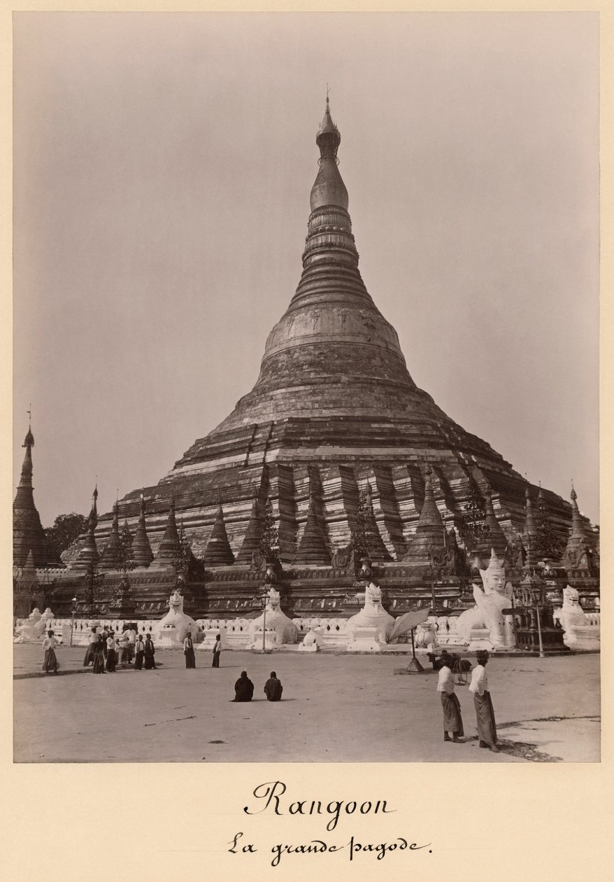 Shwedagon Pagoda i Rangoon, Burma, ca. 1860 (albumin print) af English Photographer
