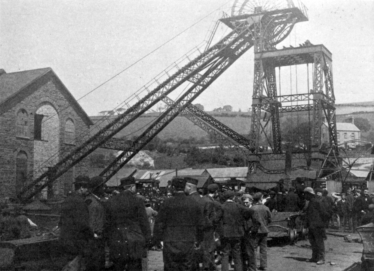 The Welsh Colliery Disaster, illustration fra The King, 1. juni 1901 af English Photographer