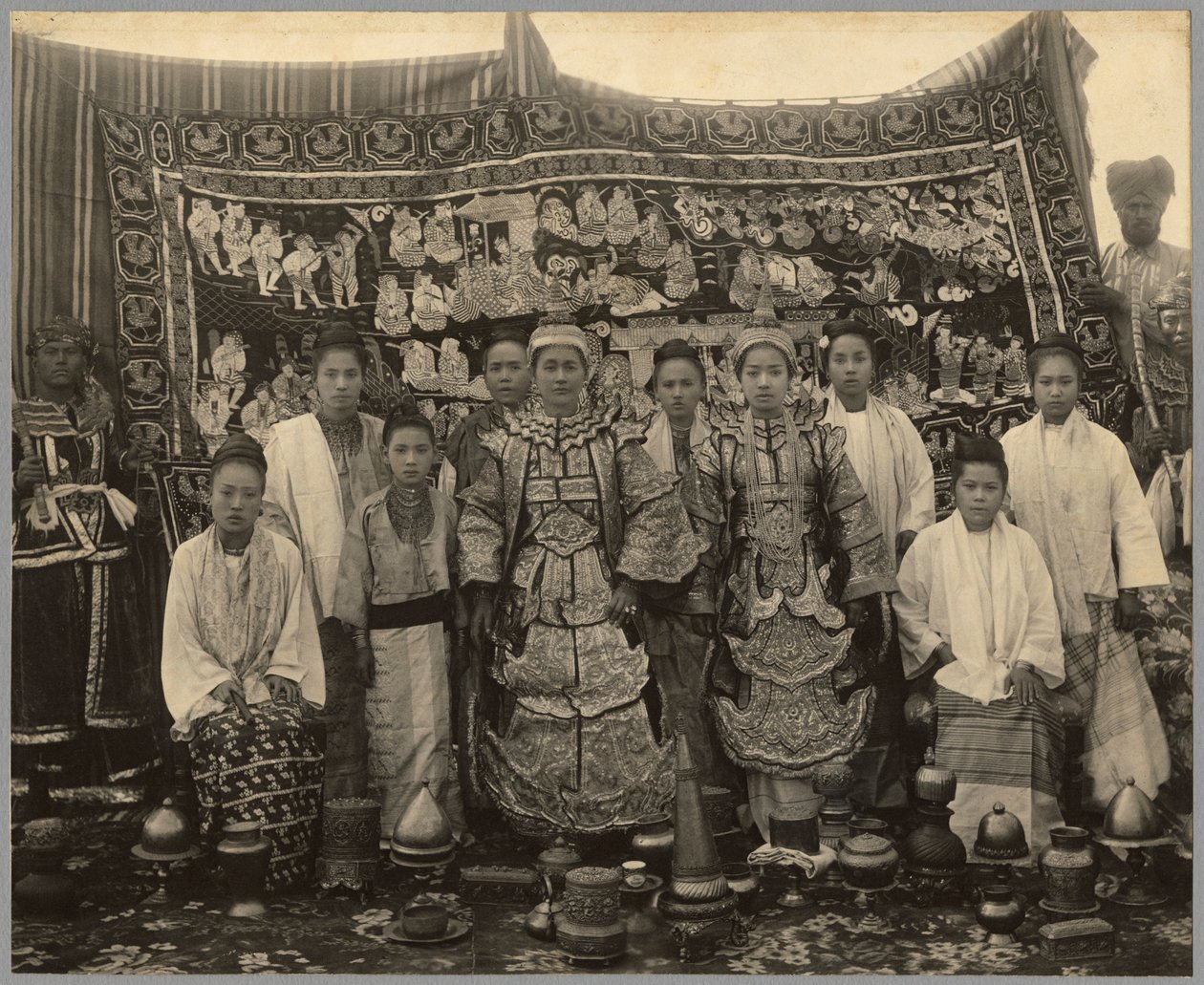 Teaterkompagni, Burma, ca.1910 af English Photographer