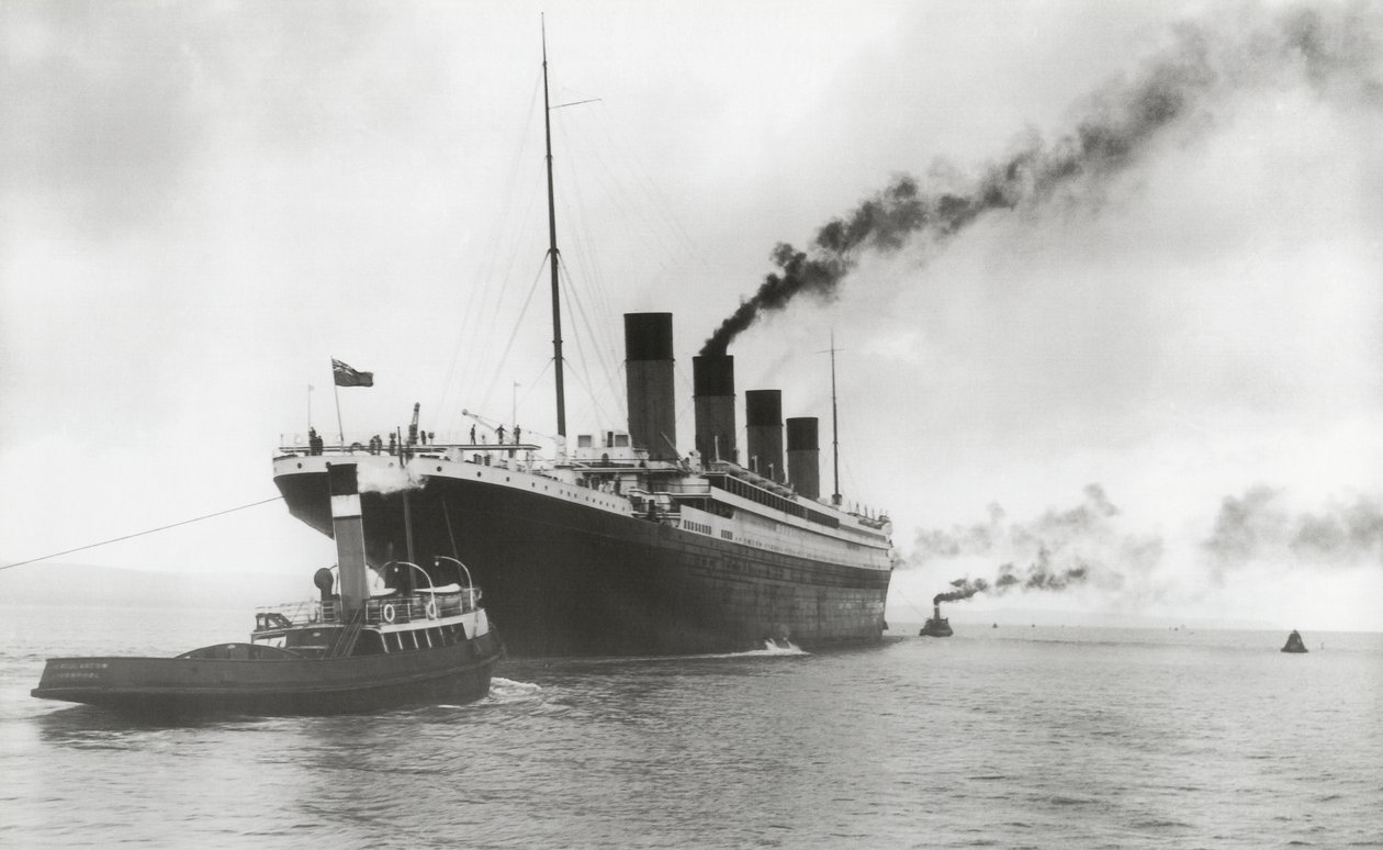 Titanic klar til sin jomfrurejse, 2. april 1912 af English Photographer