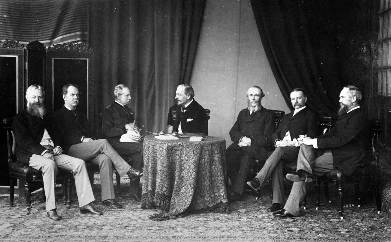 Vicekonge Lord Dufferin, Lord Roberts af Kandahar og råd, ca. 1884-88 af English Photographer