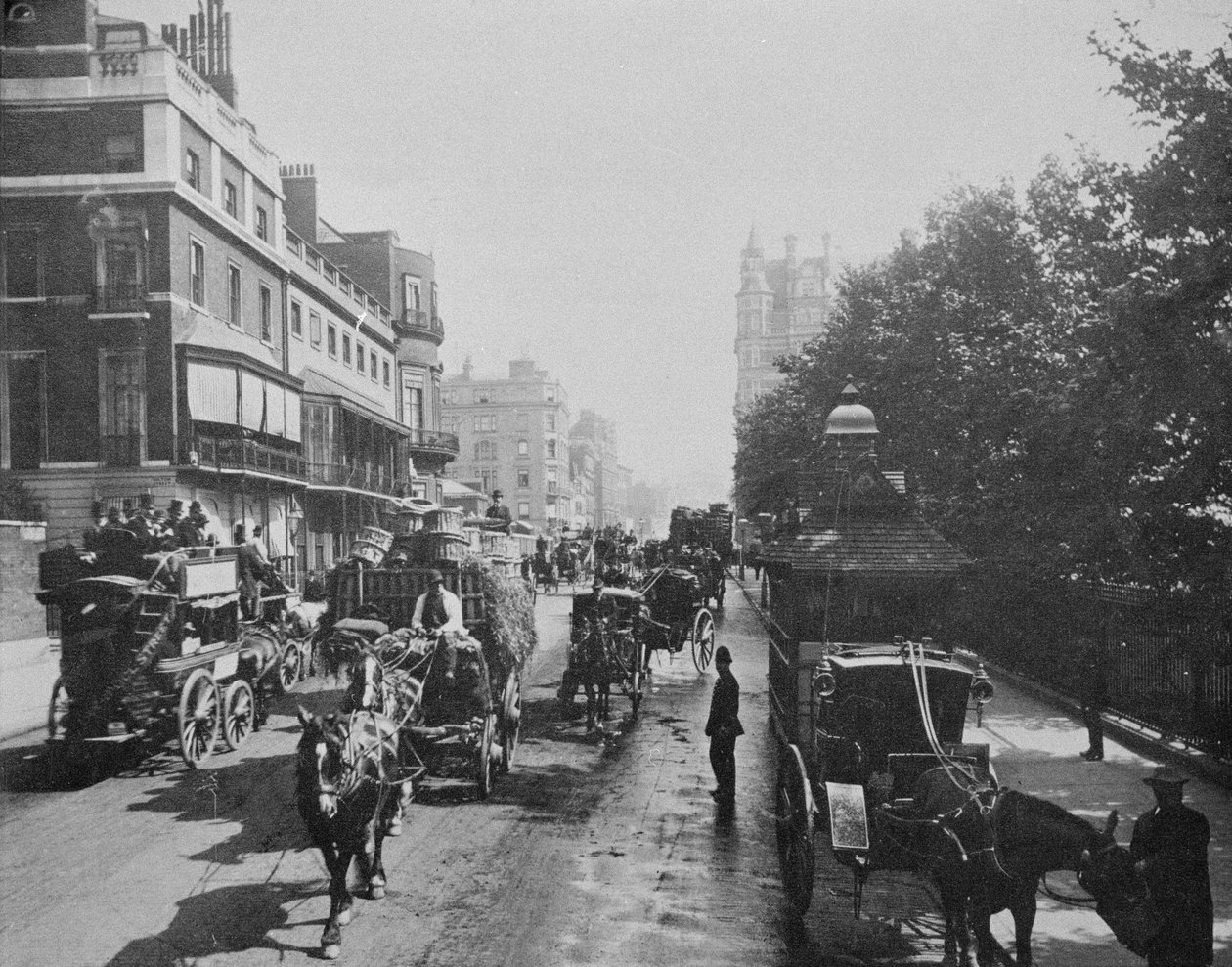 Udsigt over Piccadilly, ca. 1900 af English Photographer
