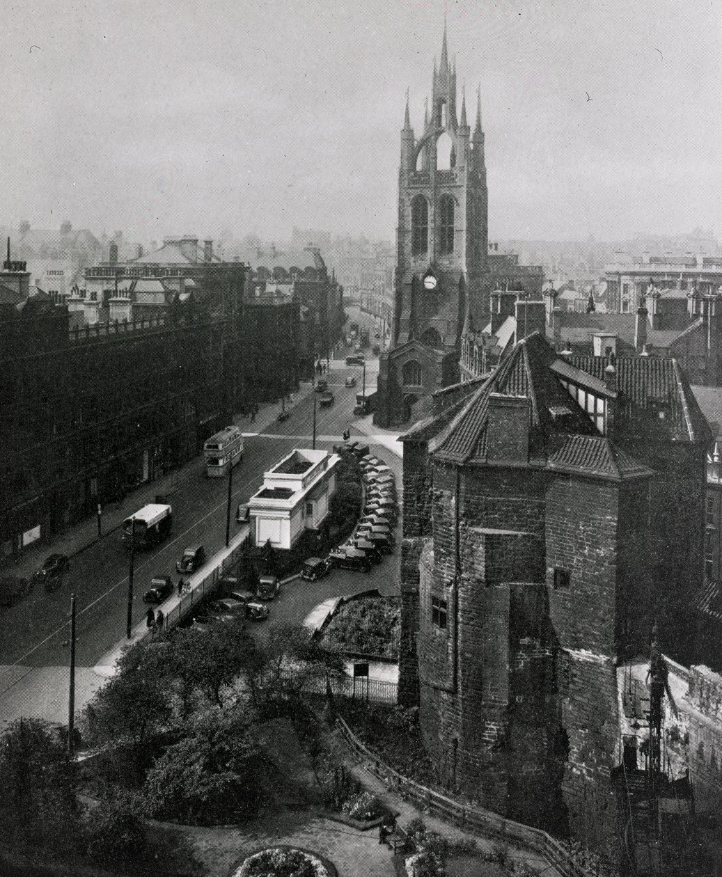 Udsigt over St. Nicholas Cathedral, Newcastle-upon-Tyne af English Photographer