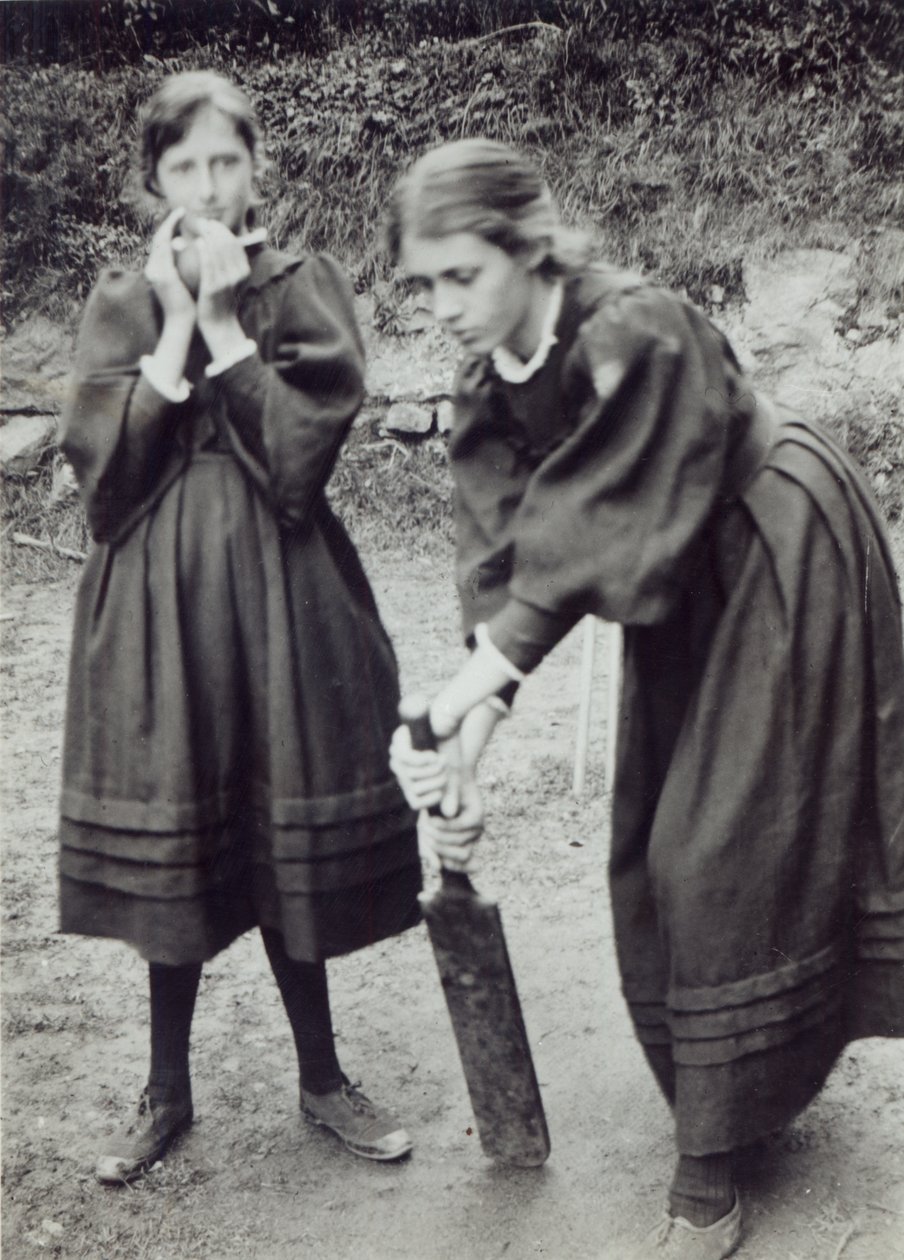 Virginia og Vanessa Stephen, i St. Ives, 1894 af English Photographer