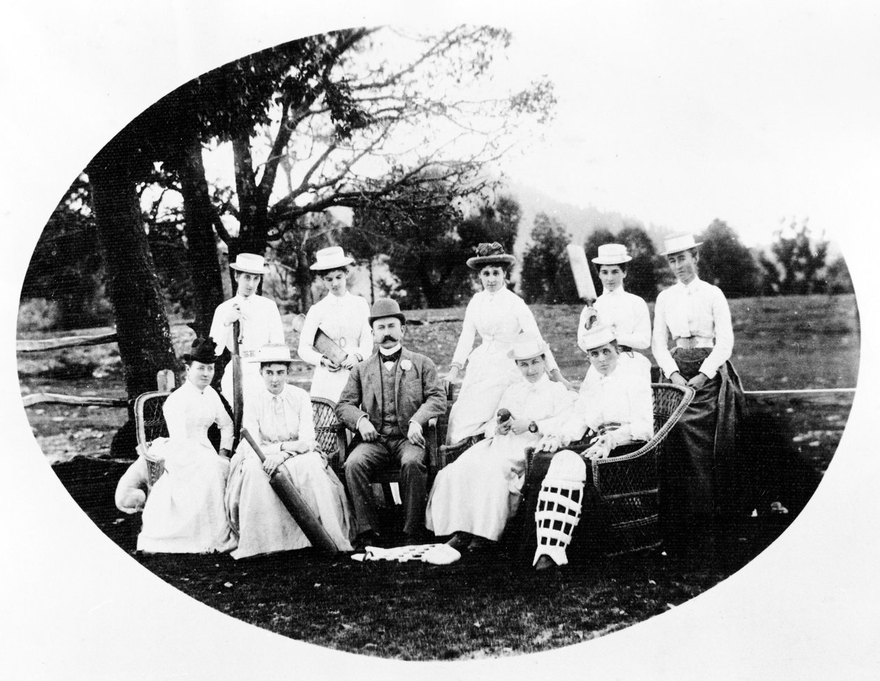 Kvinders crickethold, ca. 1870