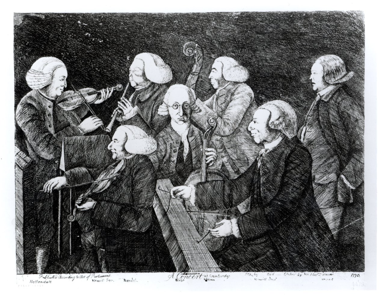 En koncert i Cambridge, 1770 af English School