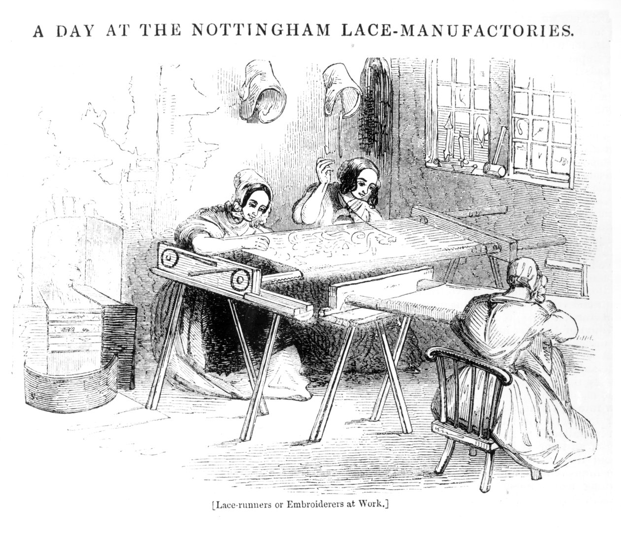 En dag hos Nottingham Lace Manufacturers af English School