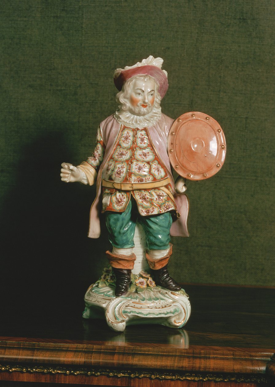 En derbyfigur af Falstaff (porcelæn) af English School