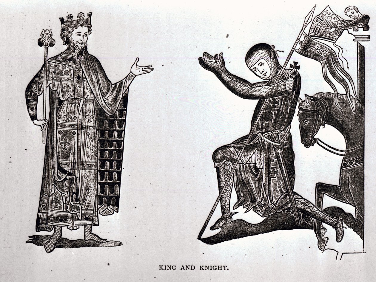 A King and a Knight, illustration fra 