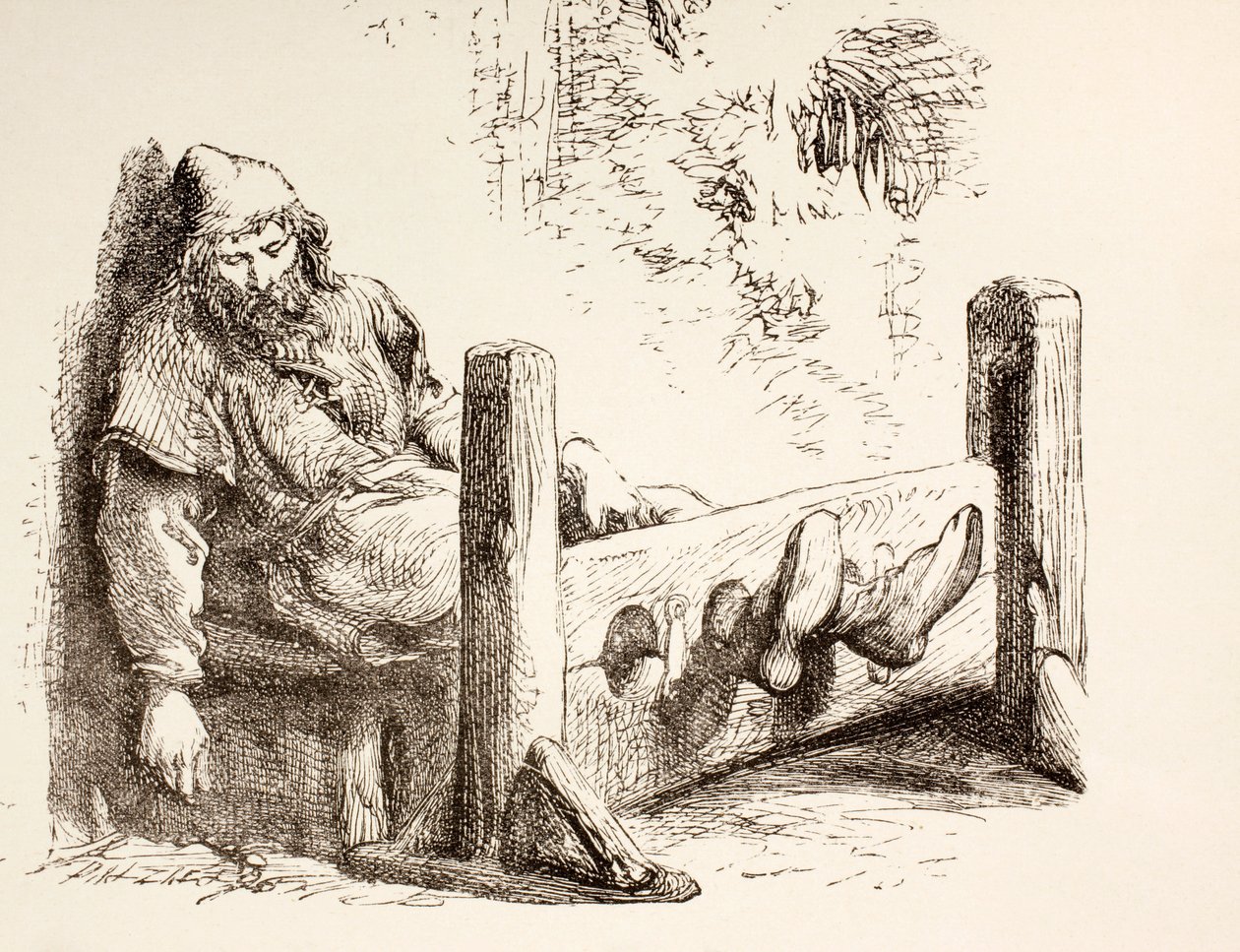 En mand i aktier, 1890 af English School