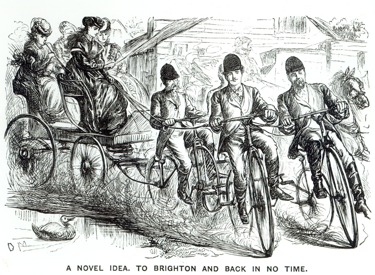 En ny måde at rejse til Brighton på, 1864 af English School