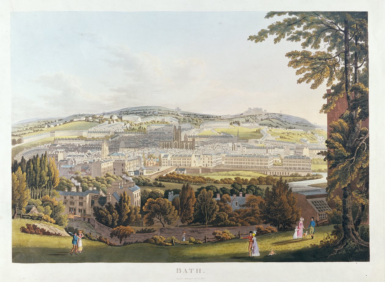 Udsigt over Bath, 1817 af English School