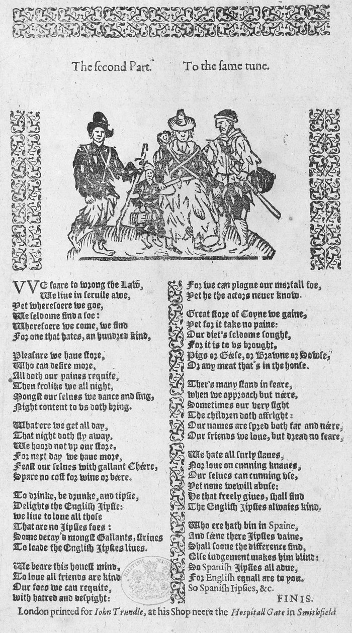 En jagtscene, en illustration fra "A Book of Roxburghe Ballads af English School