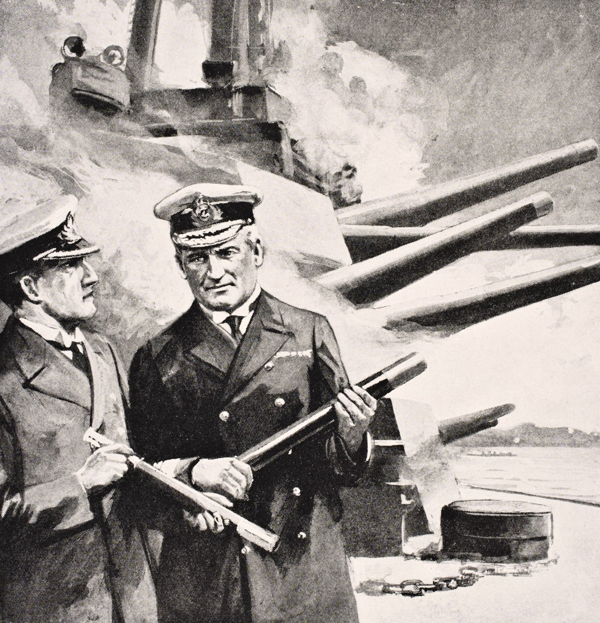 Flådens admiral Sir John Michael de Robeck, fra "The War Illustrated Album deLuxe", udgivet i London, 1916 af English School
