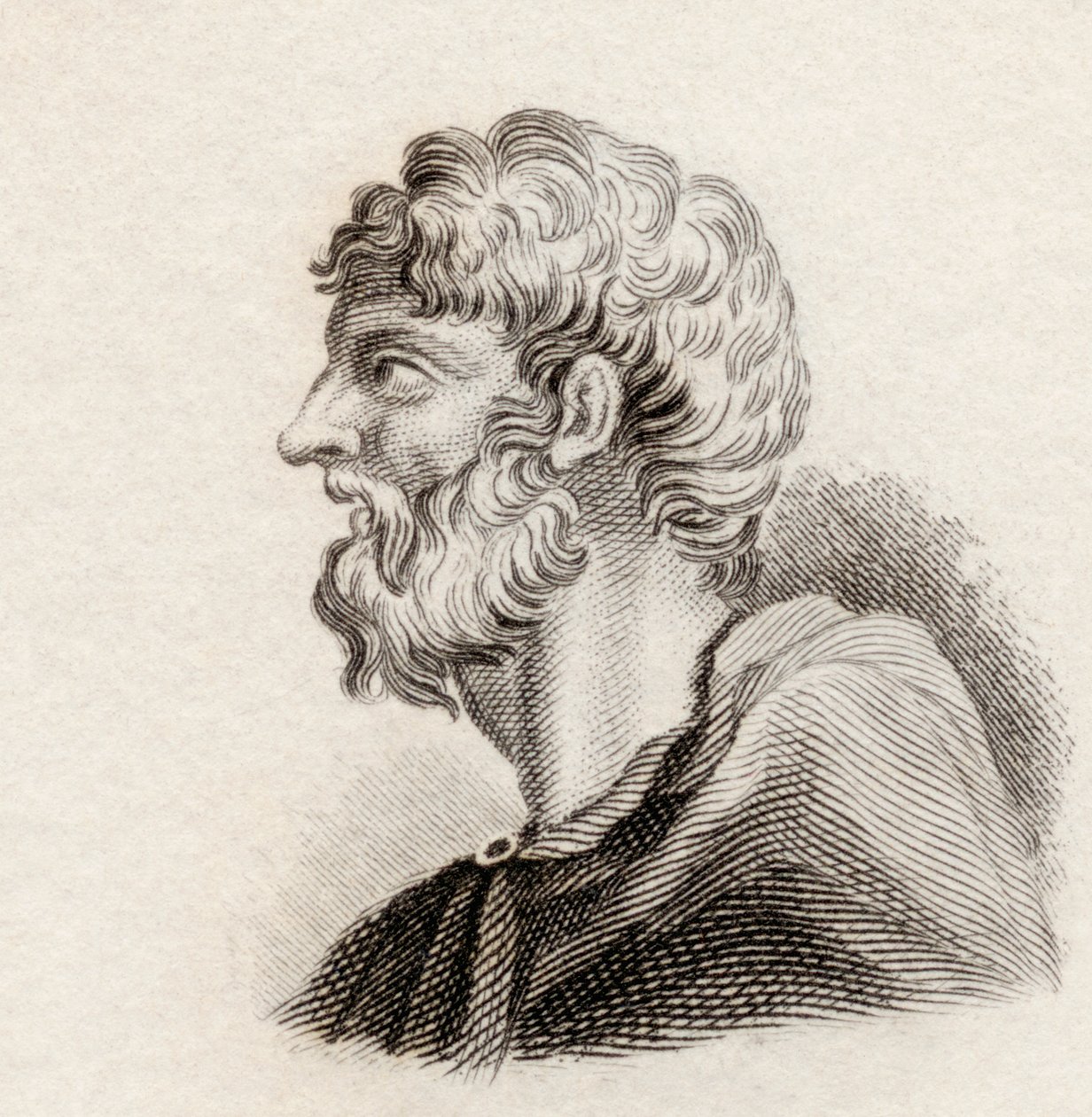 Alcaeus af Mytilene, 1825 af English School