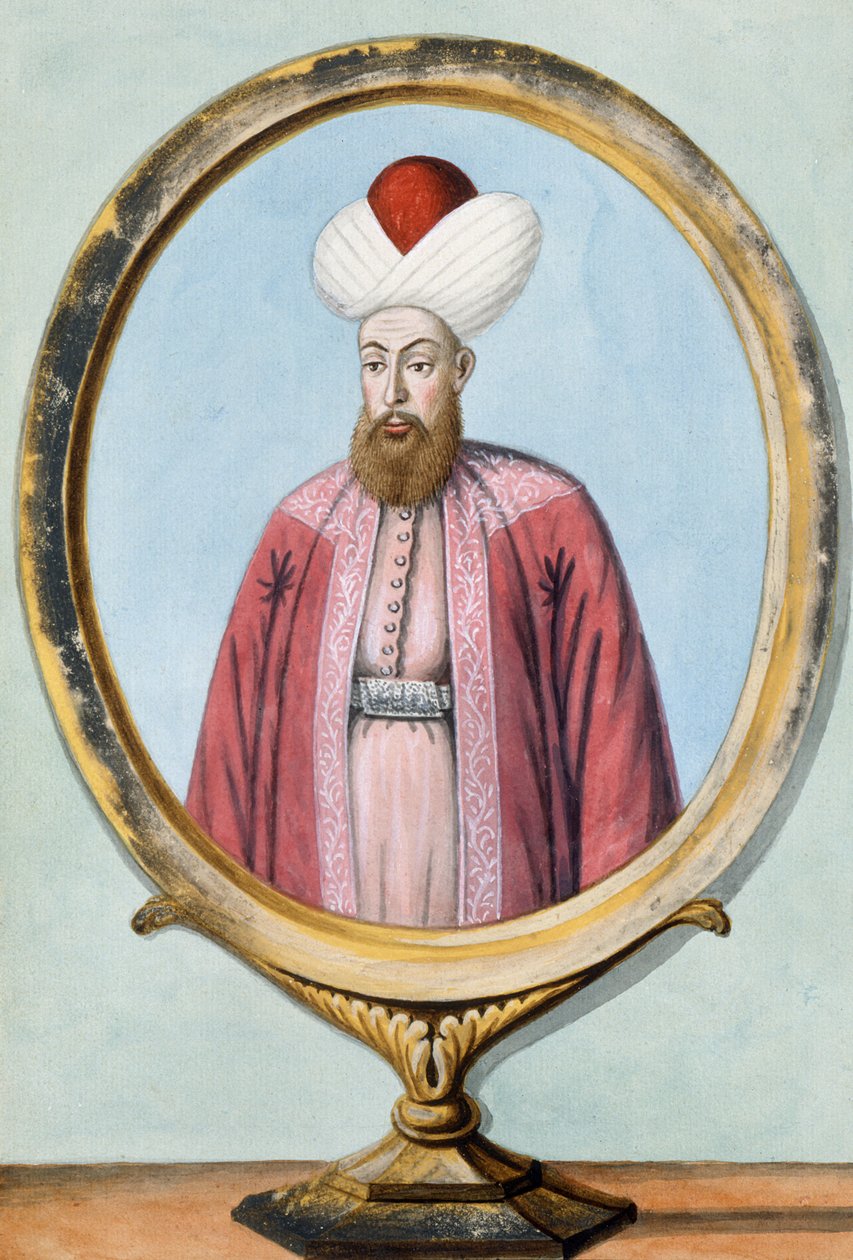 Amurath (Murad) I (1319-89), Sultan 1359-89, fra A Series of Portraits of the Emperors of Tyrkiet, 1808 (wc) af English School