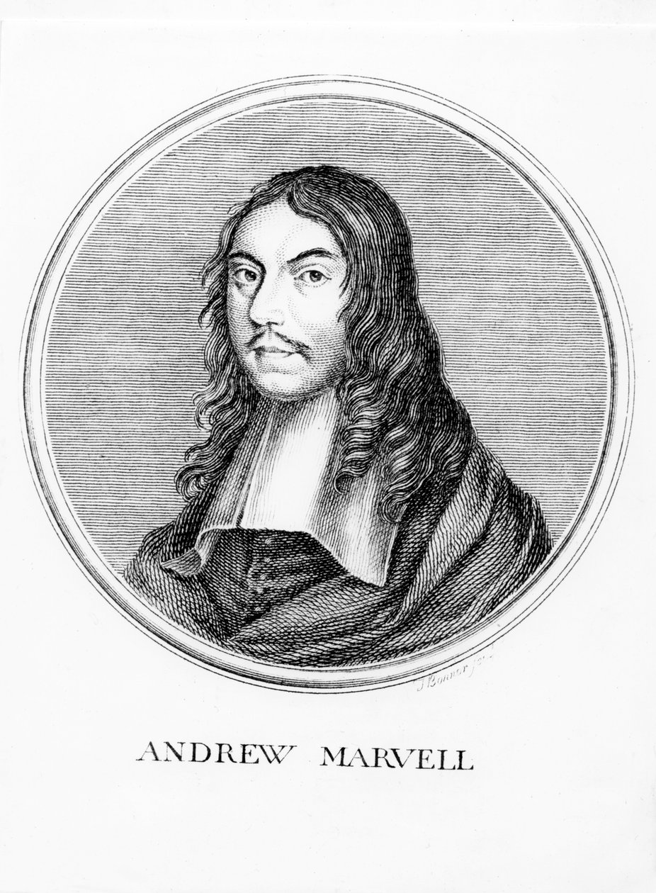 Andrew Marvell (1621-78) graveret af Thomas Bonner af English School