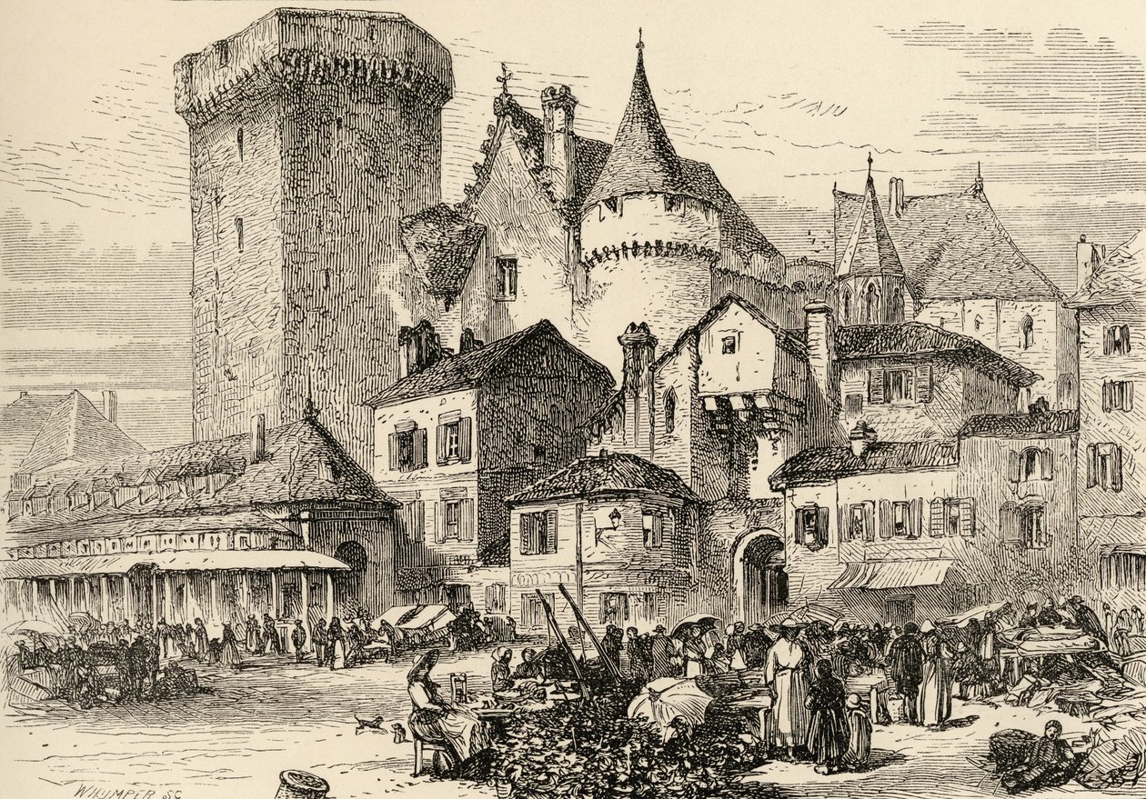 Angouleme, Frankrig, illustration fra 