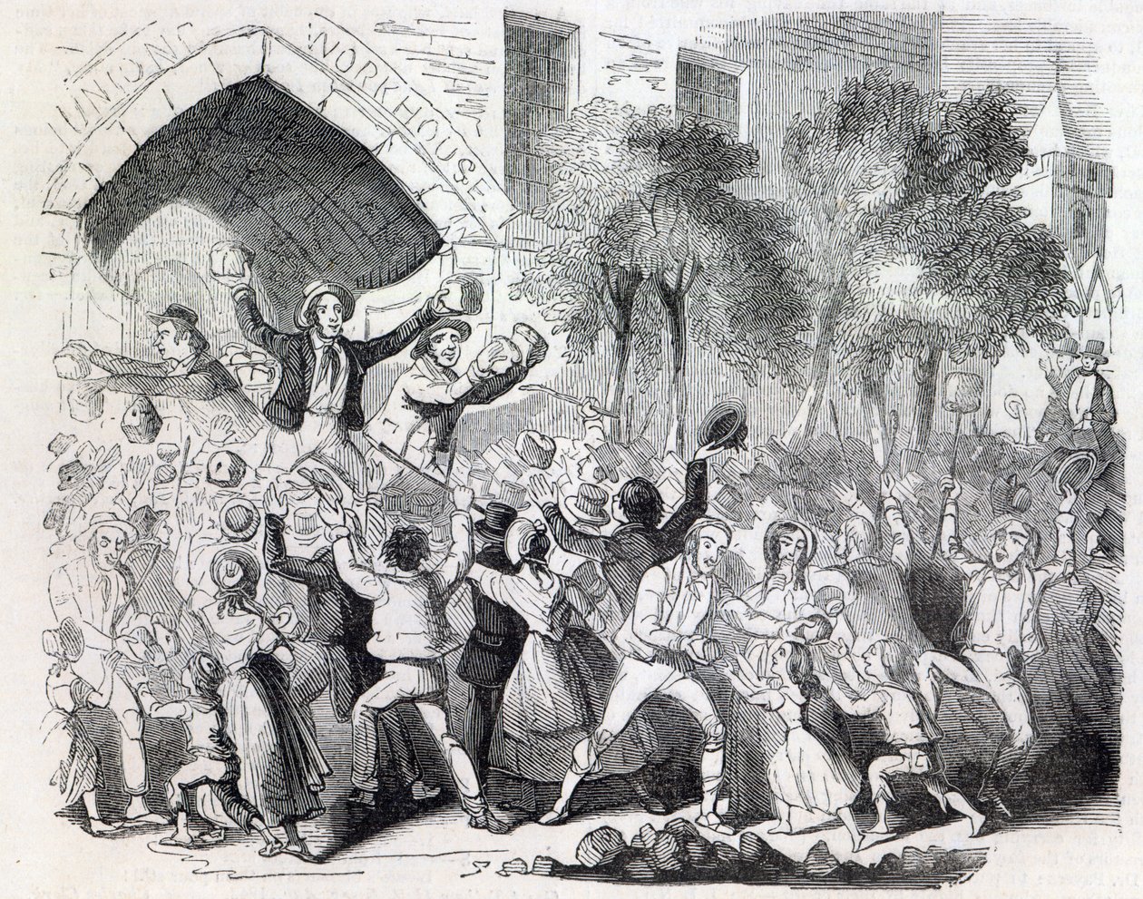 Angreb på Workhouse ved Stockport i 1842 af English School