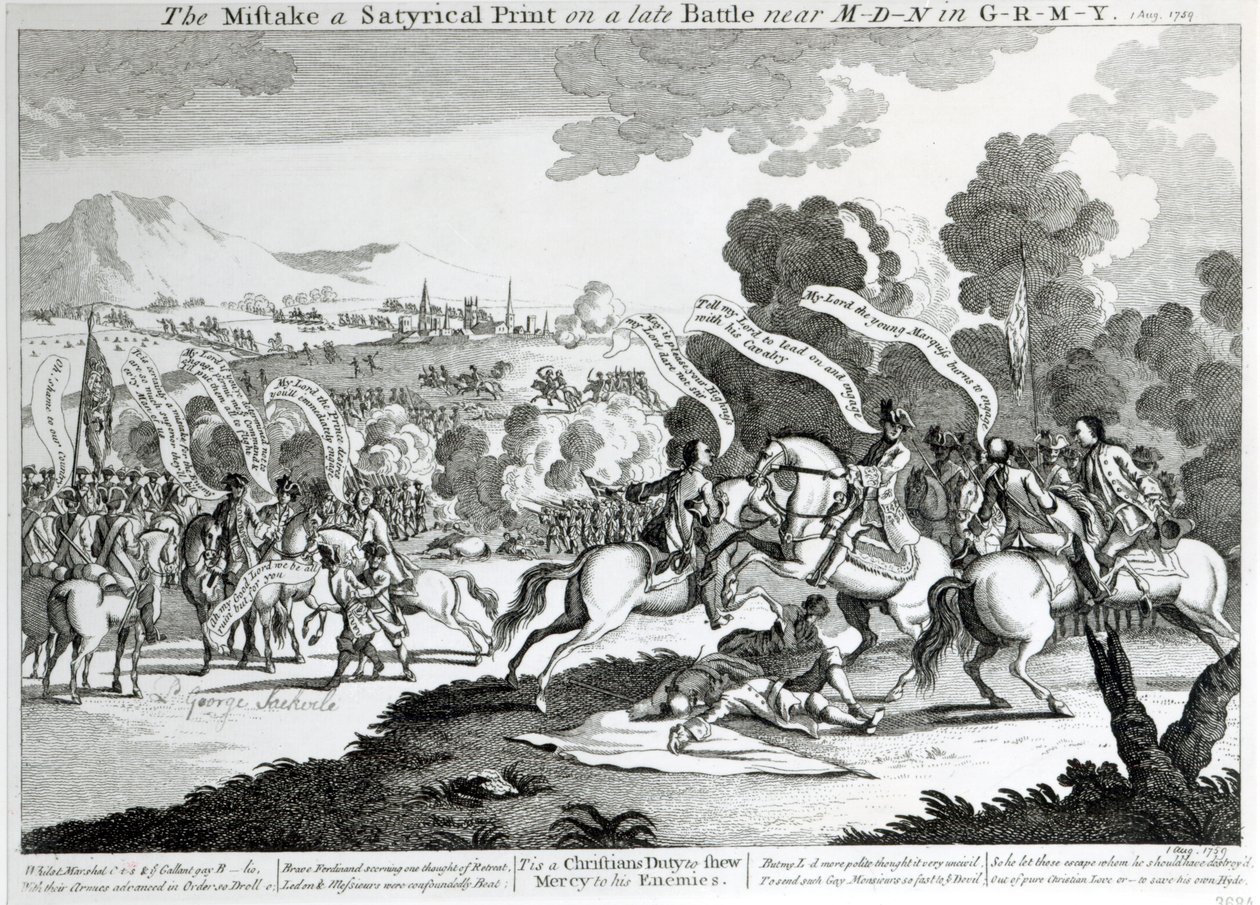 Slaget ved Minden, 1. august 1759 af English School