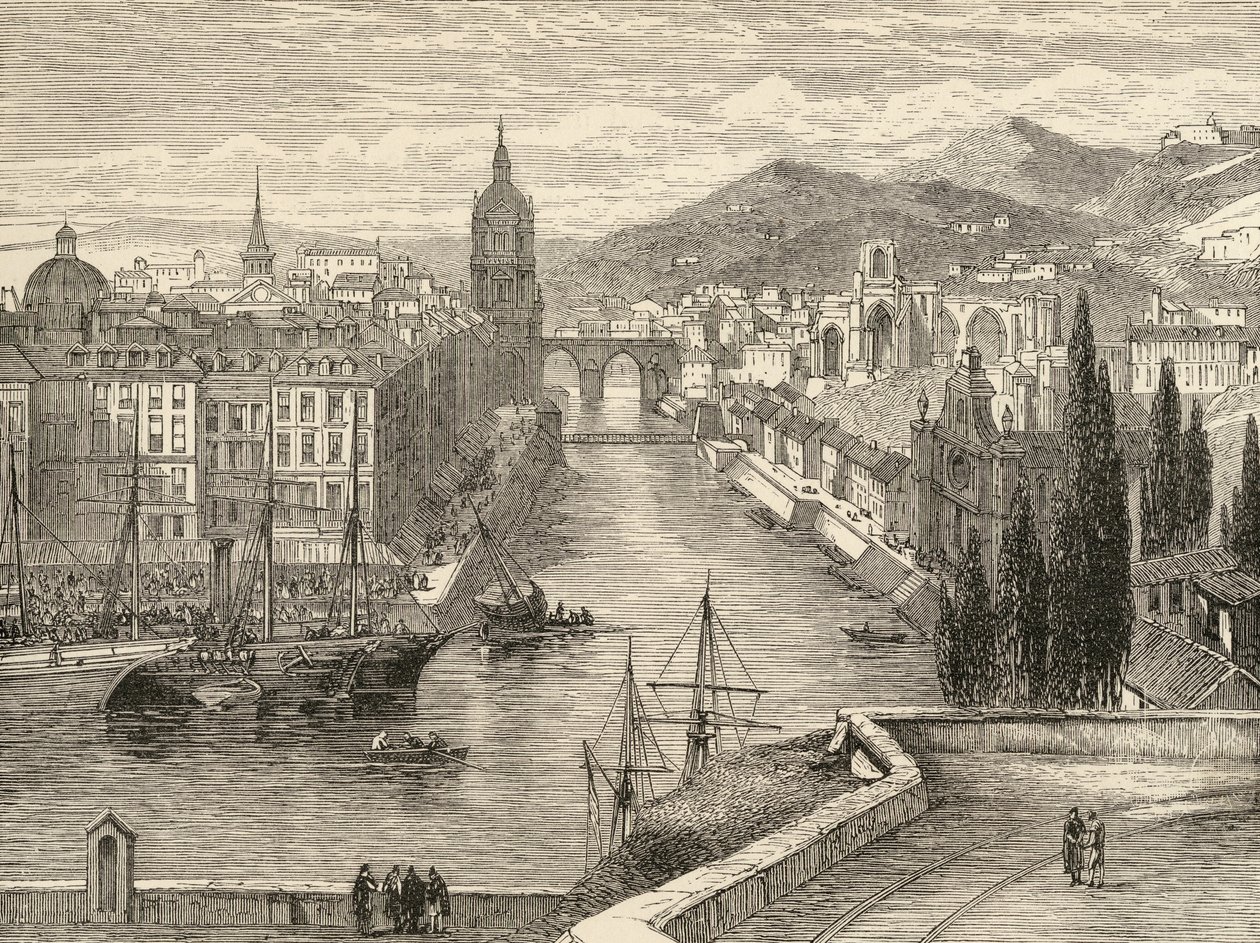 Bilbao, Spanien, illustration fra 