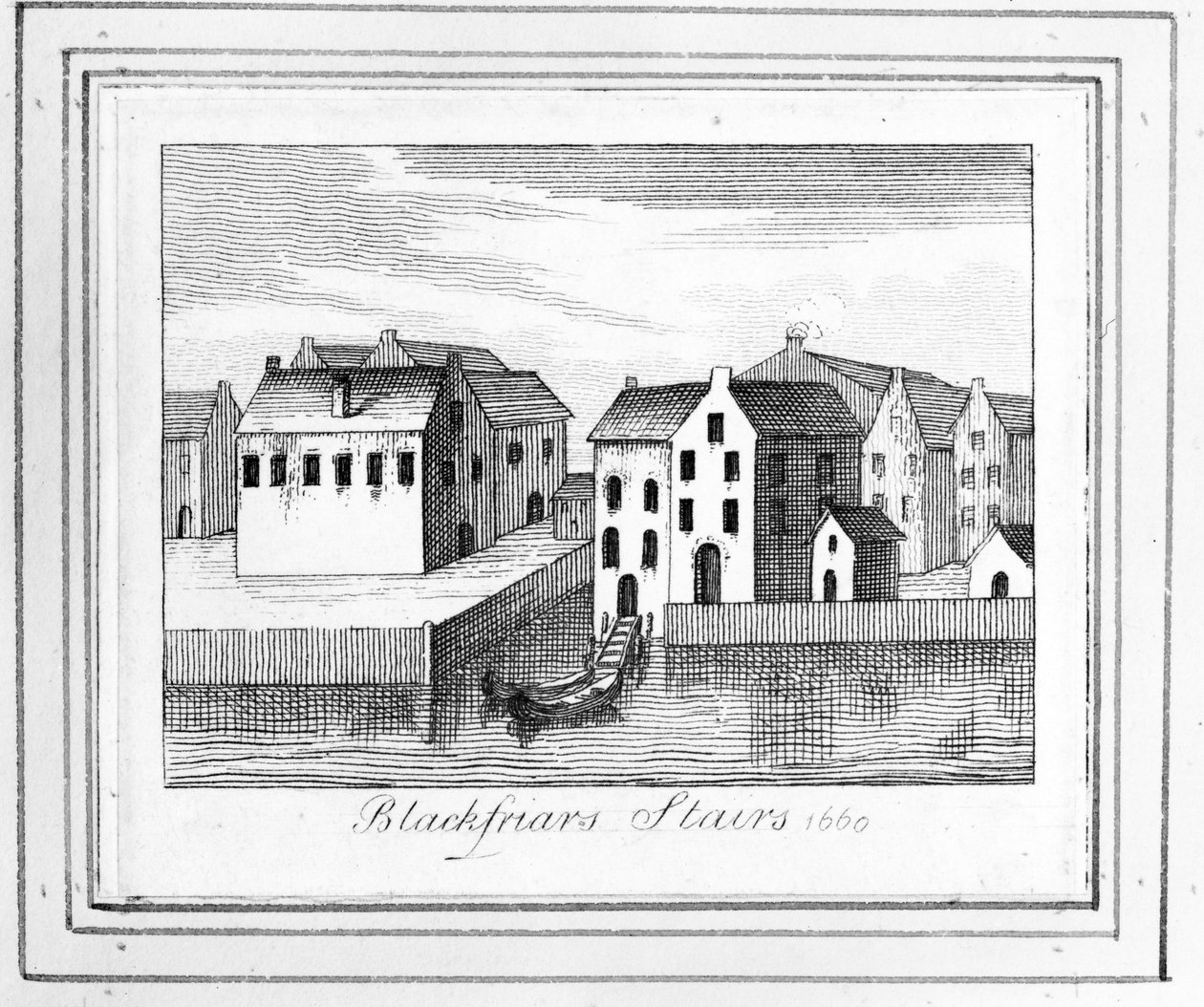 Blackfriars Stairs, 1660 af English School