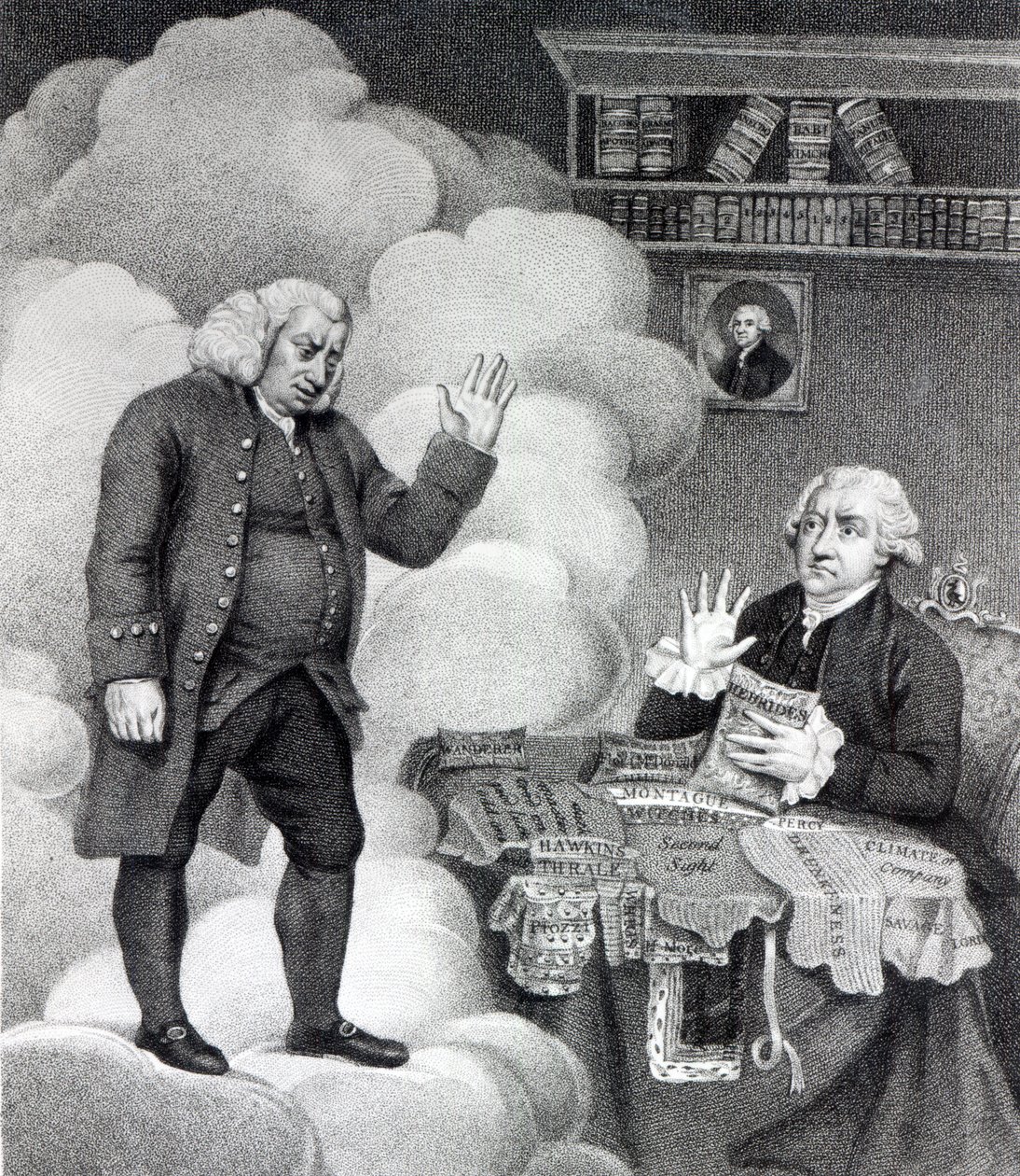 Boswell and the Ghost of Samuel Johnson, udgivet i 1803 af English School