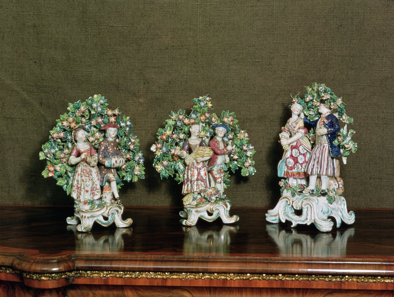 Sløjfe porcelænsfigurer, 1761 (keramik) af English School
