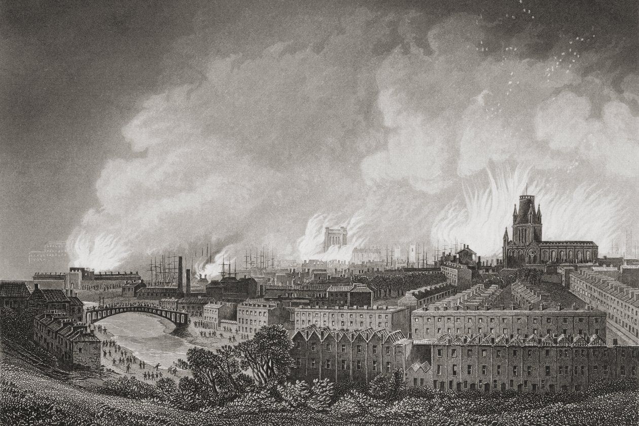 Bristol, England, under optøjerne i 1831, 1883 af English School