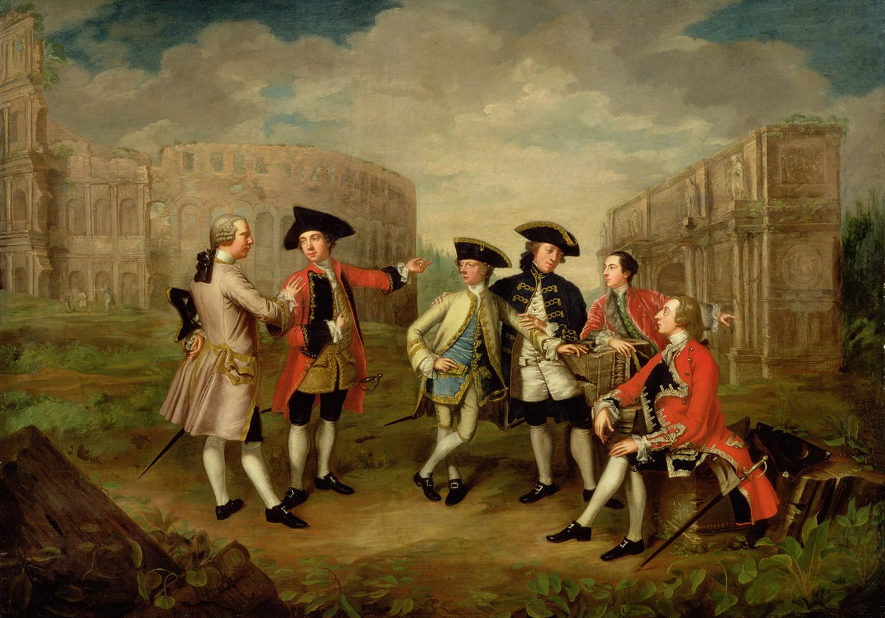 Britisk gentleman i Rom, ca. 1750 af English School