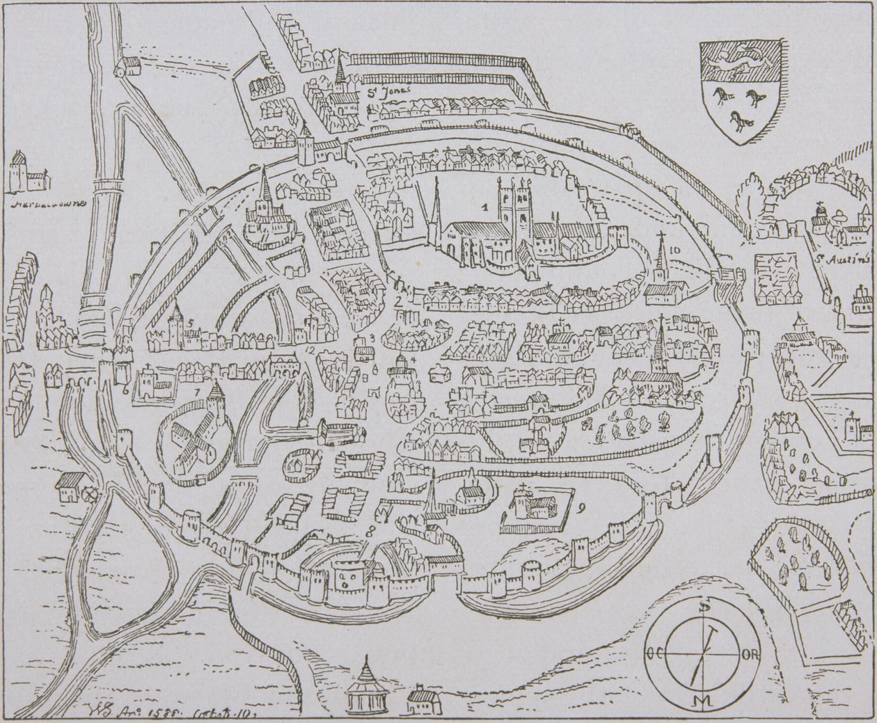 Canterbury, 1588 af English School
