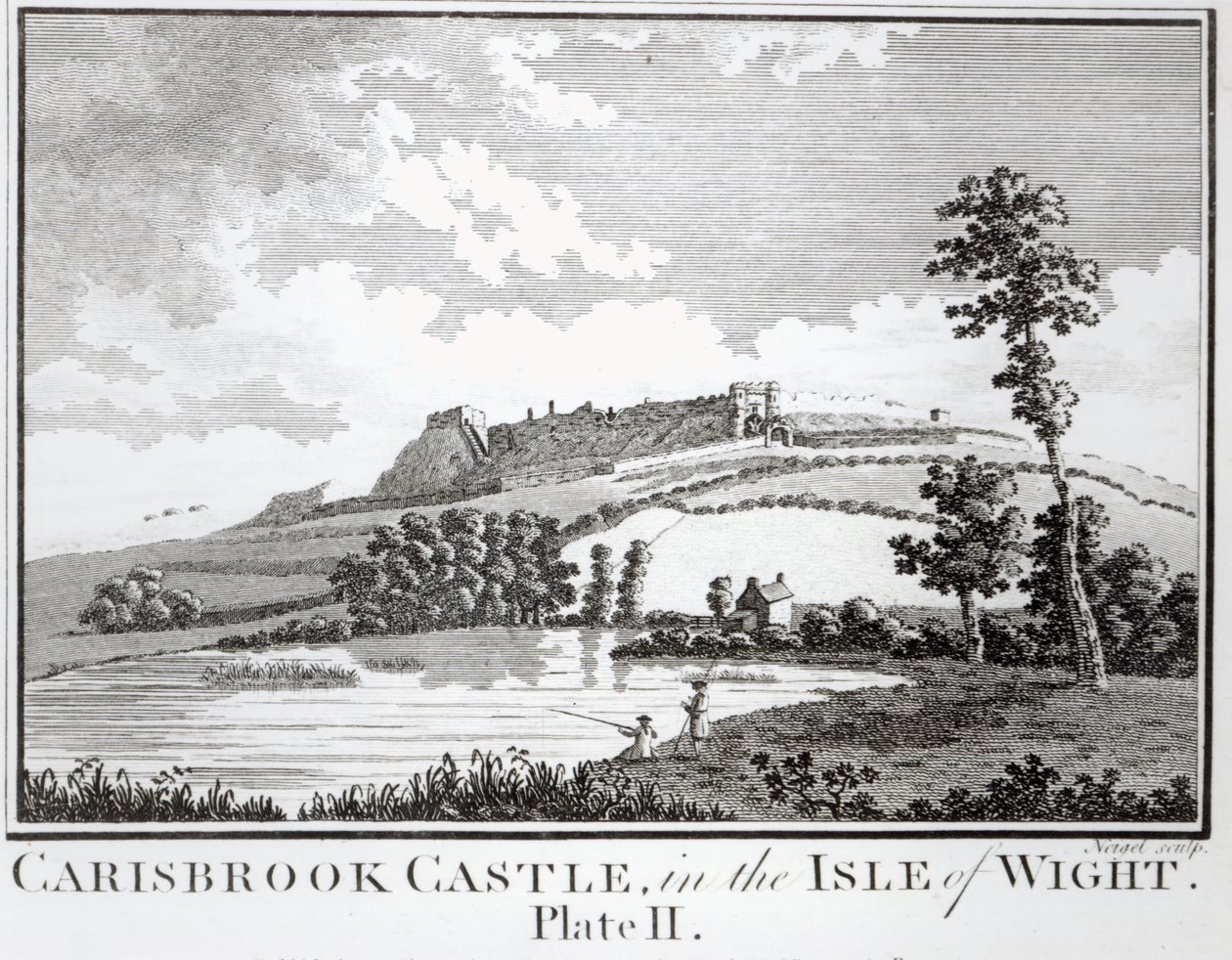 Carisbrooke Castle på Isle of Wight af English School